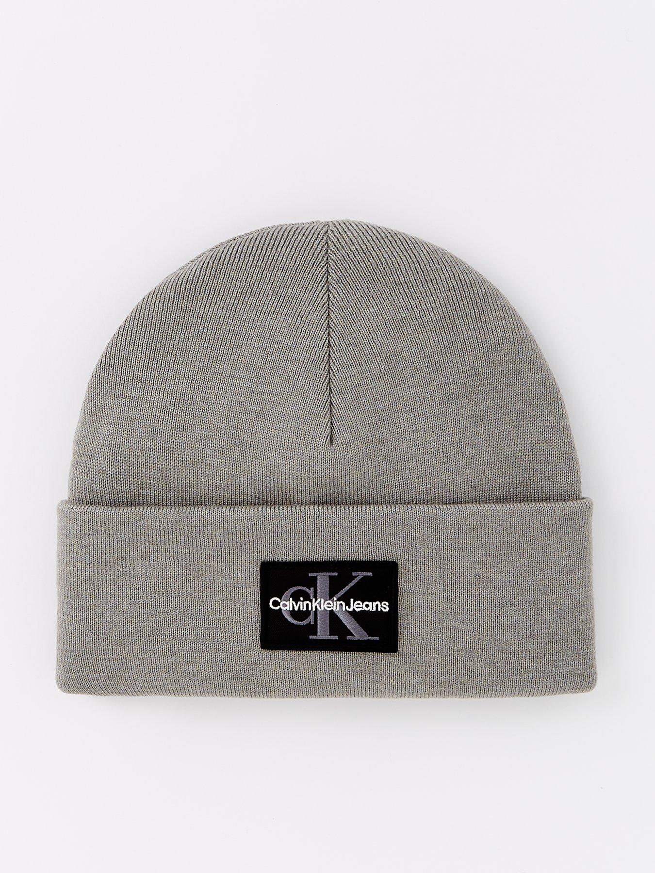 undefined Mono Logo Patch Beanie Hat - Grey