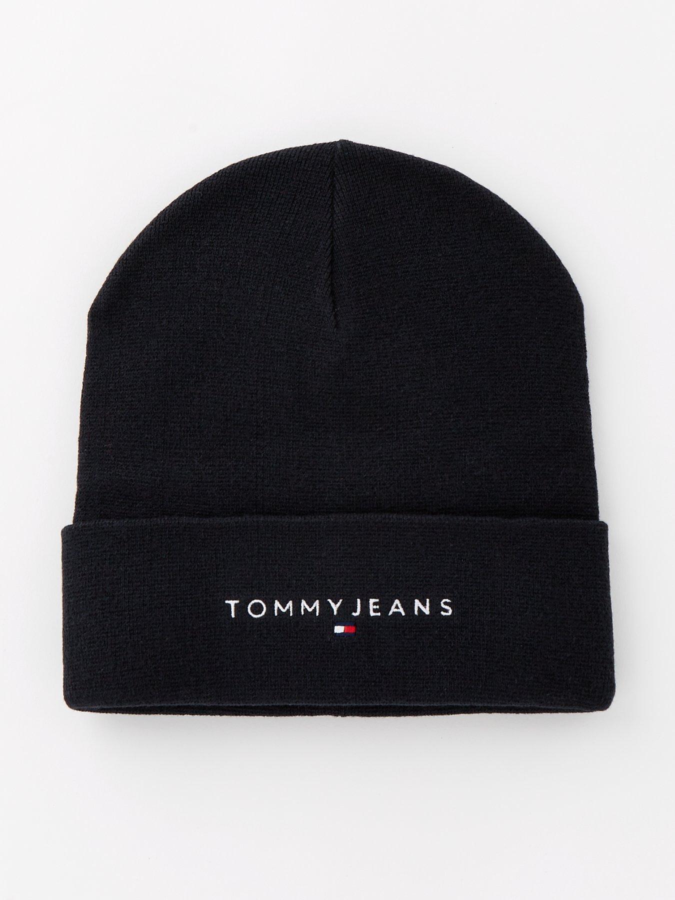 undefined Linear Logo Beanie Hat - Black