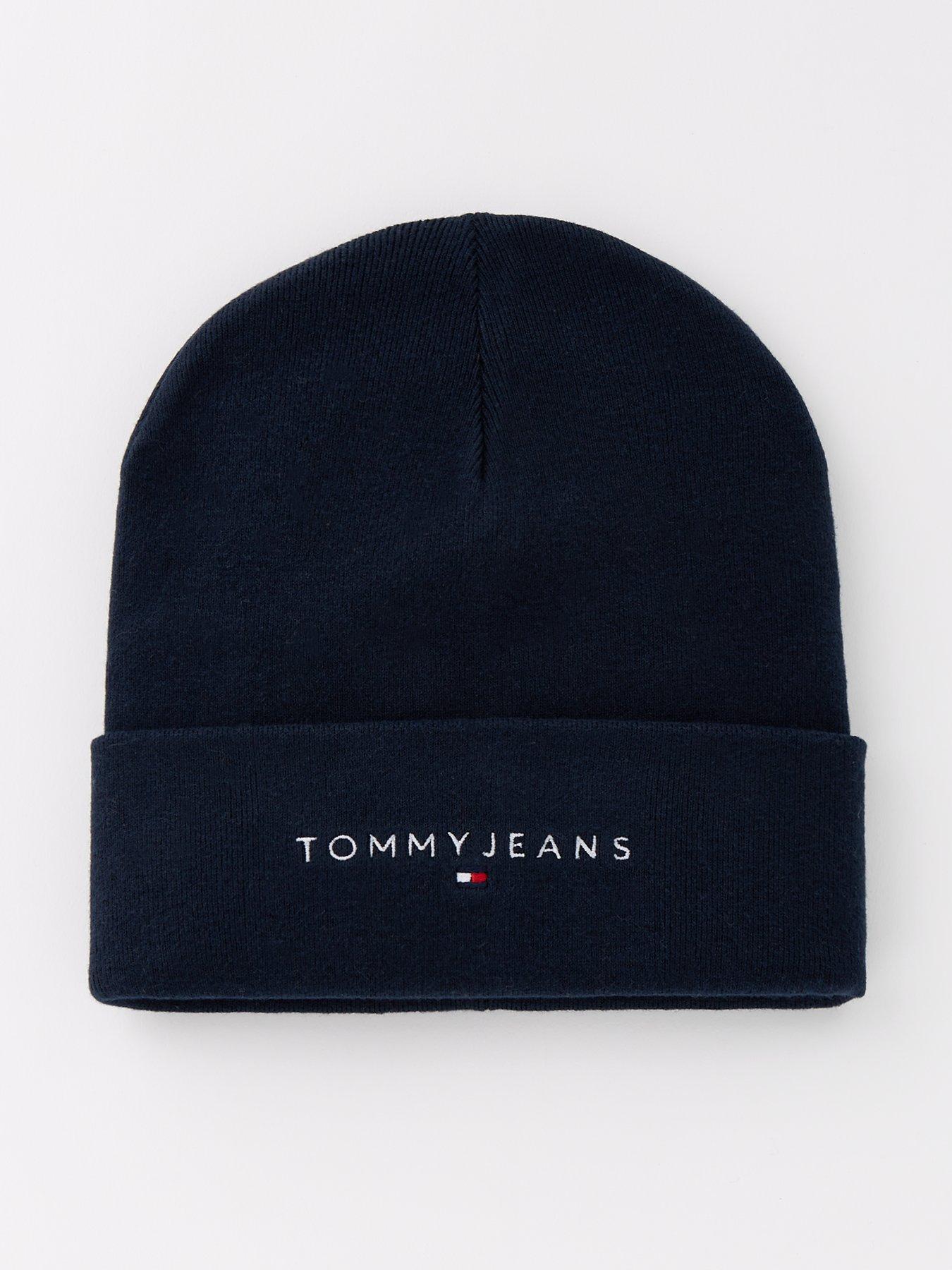 undefined Linear Logo Beanie Hat - Navy