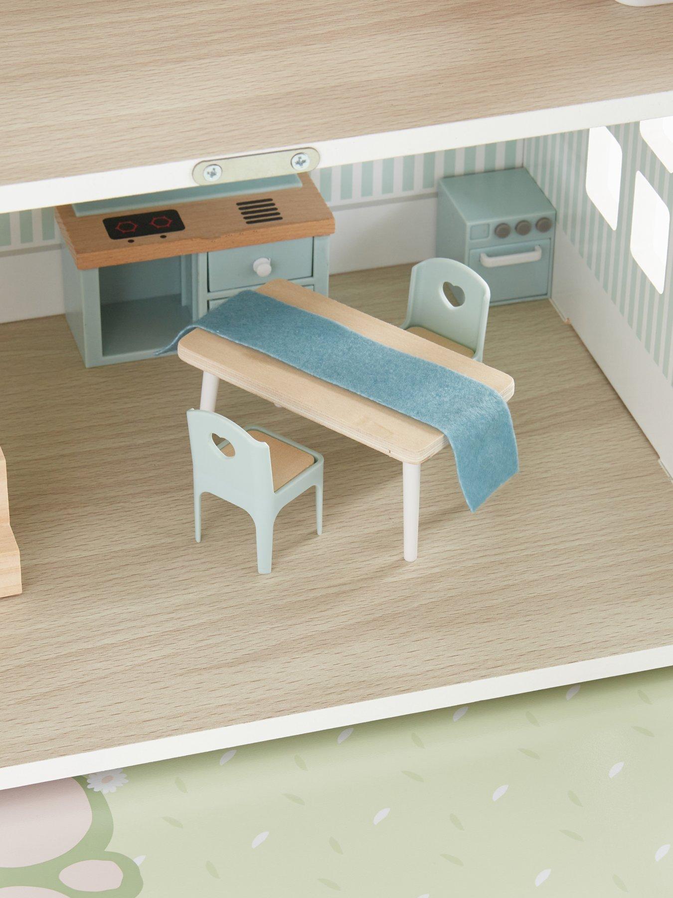 Image 4 of 6 of Acorn Wooden Dollhouse with Furniture