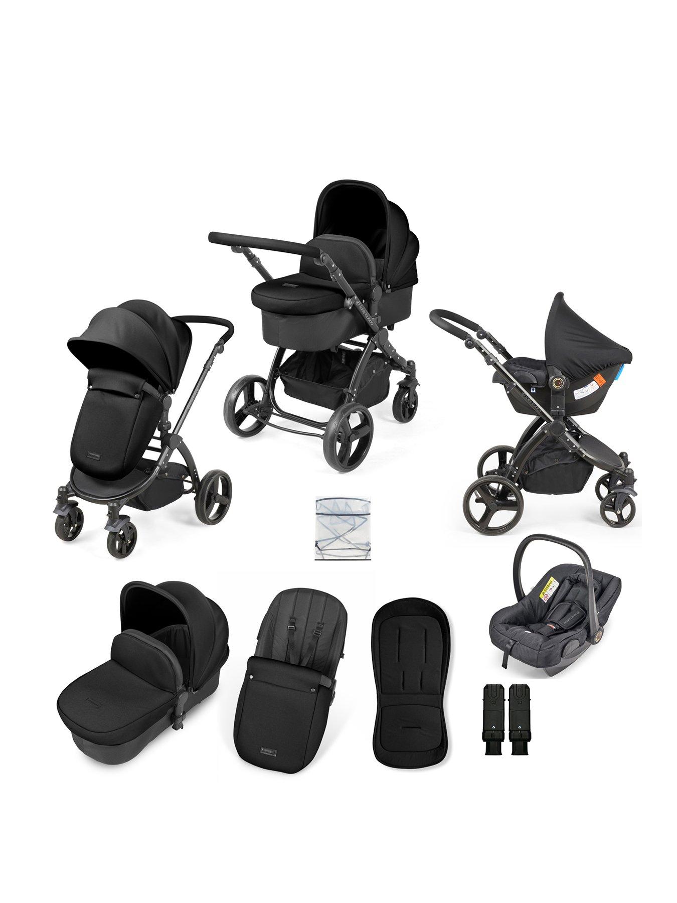 Ickle Bubba Stomp Urban 3 in 1 Travel System Astral Matt Black Midnight Black Very