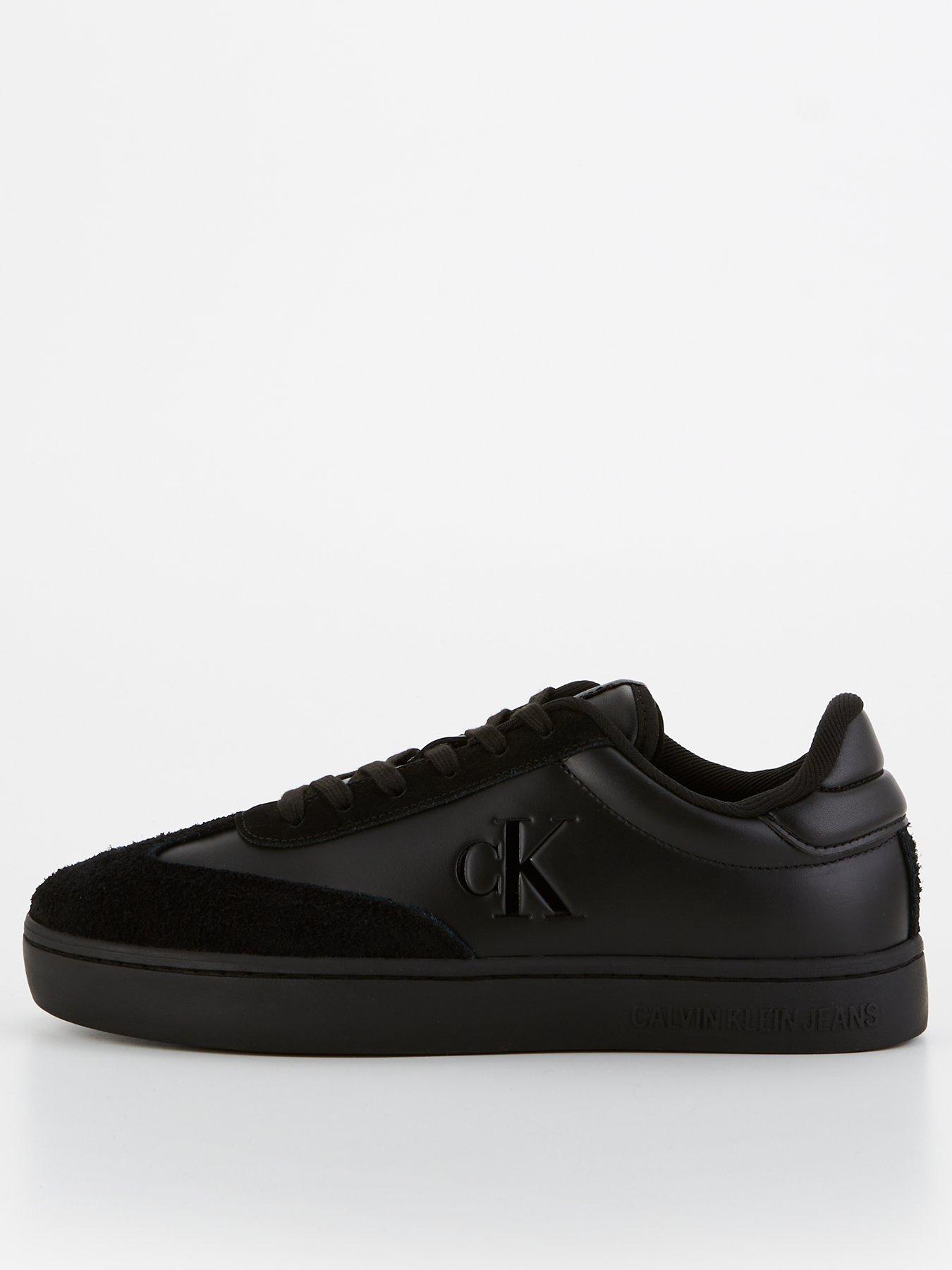 undefined Mixed Material Cupsole Trainers - Black