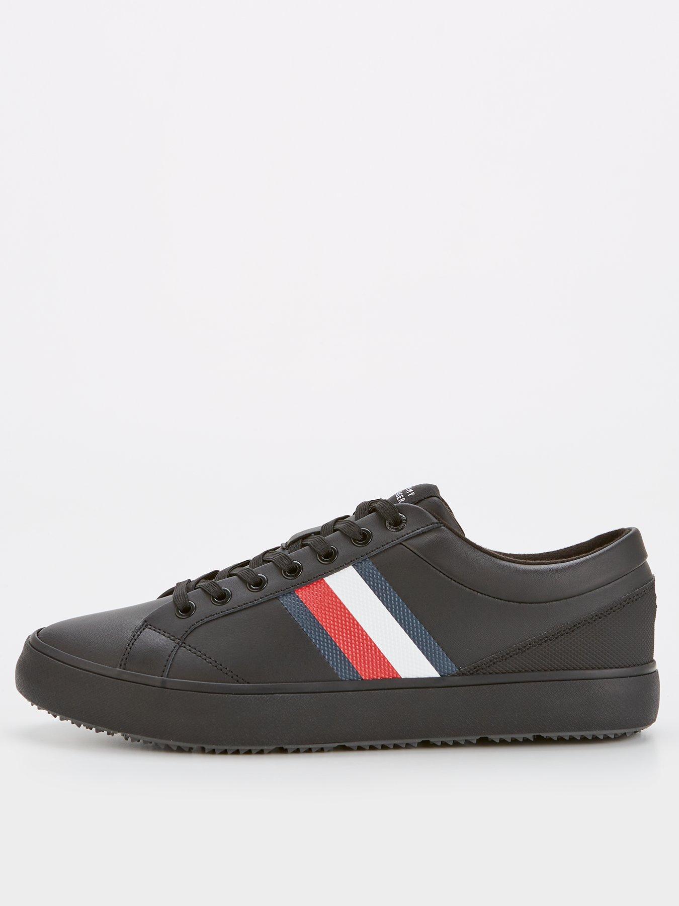 undefined Stripe Hi Vulcanised Core Cleat Sneakers - Black