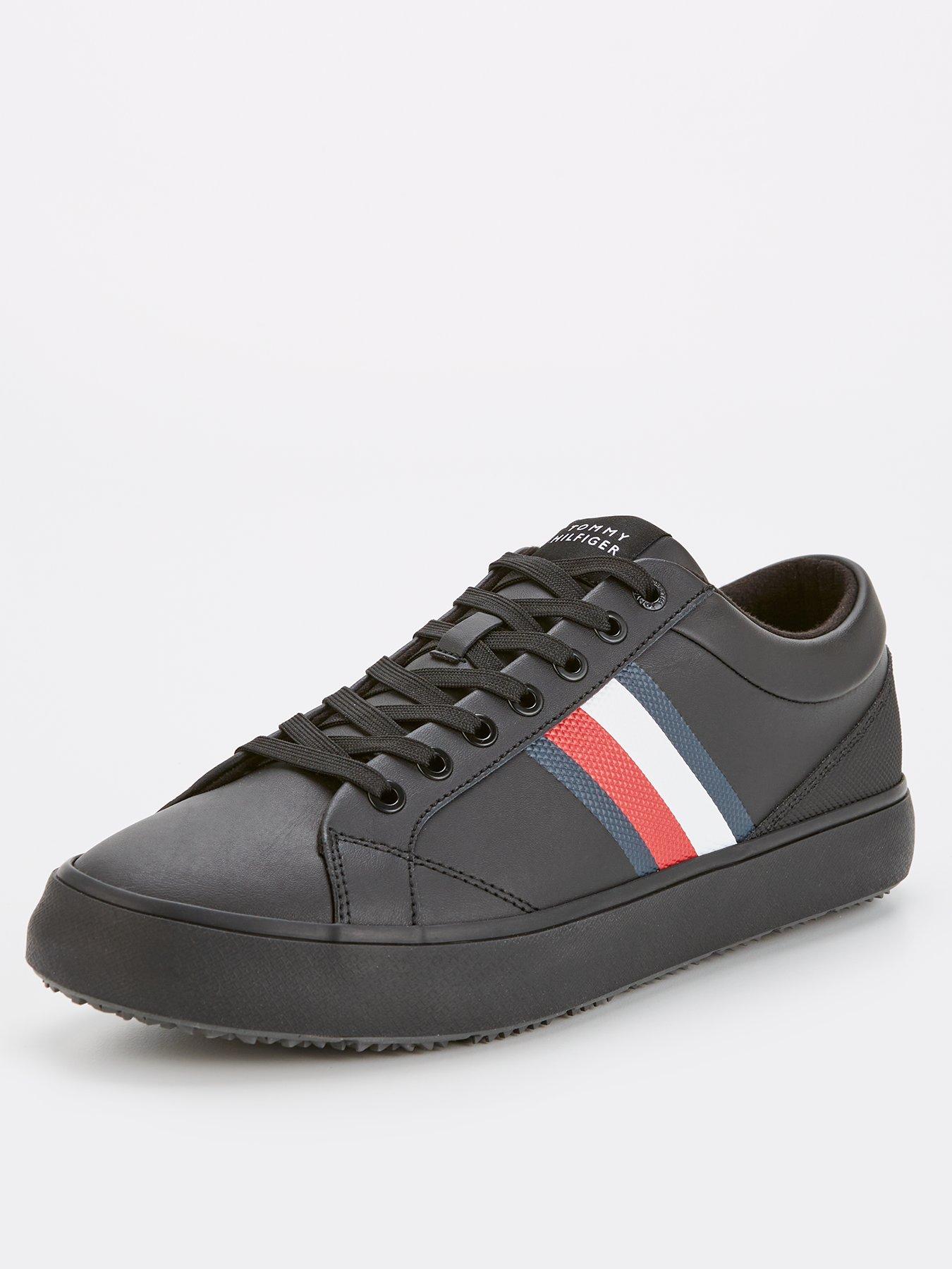 Tommy Hilfiger Stripe Hi Vulcanised Core Cleat Sneakers Black Very