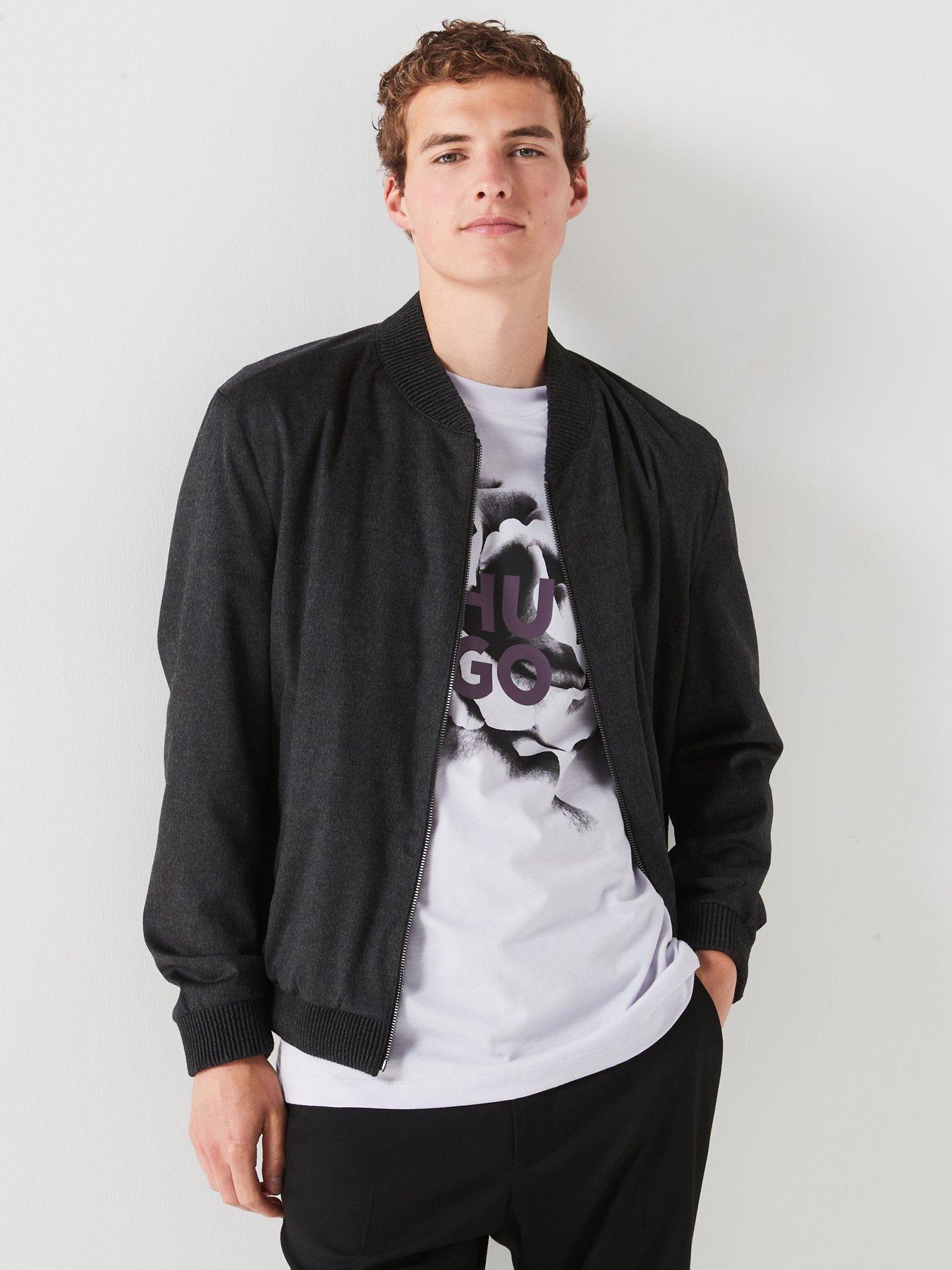 undefined Ukashi232x Slim Fit Wool Bomber Jacket - Grey