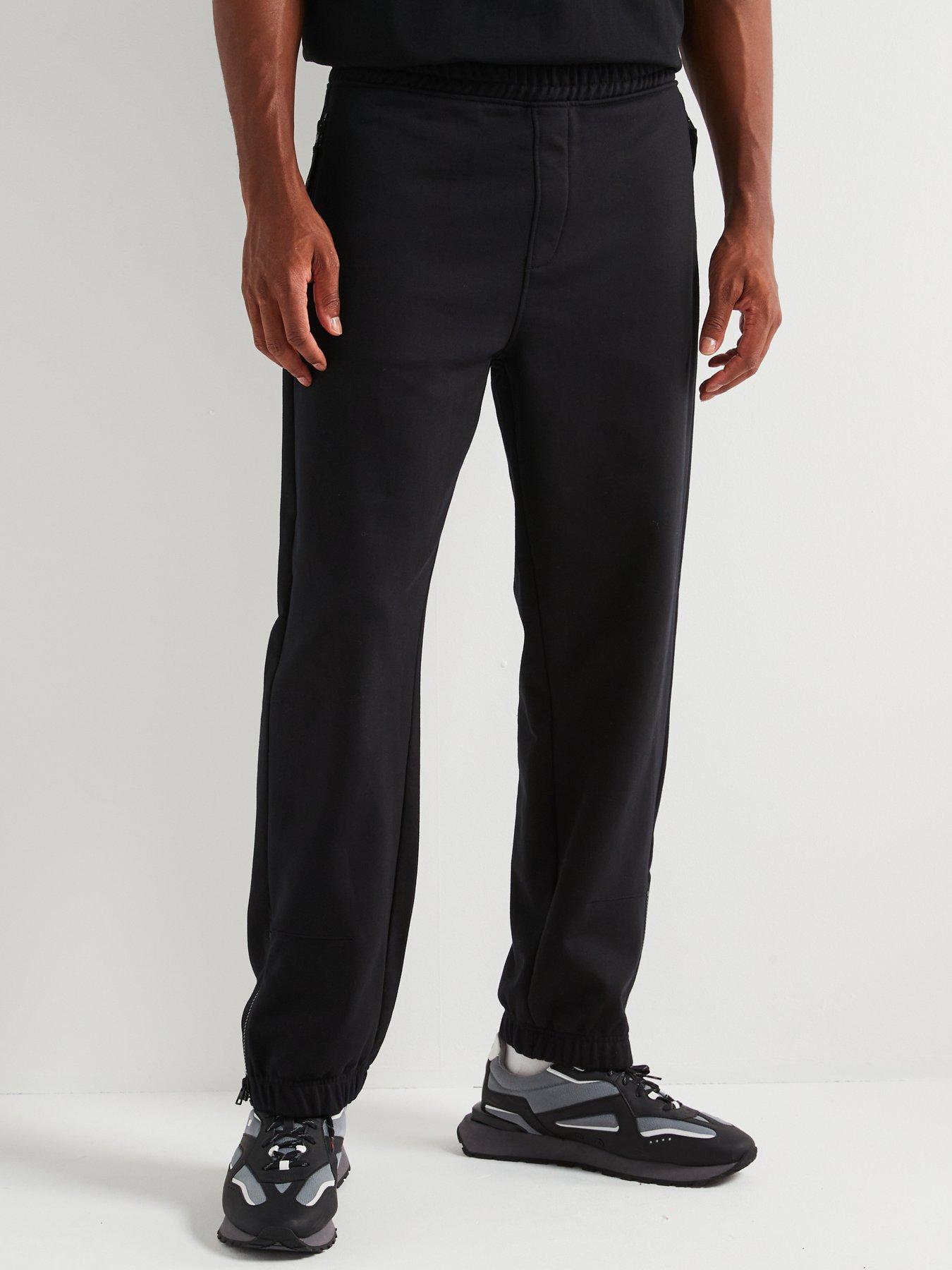 undefined Detechtros Zip Detail Relaxed Fit Jersey Trousers - Black