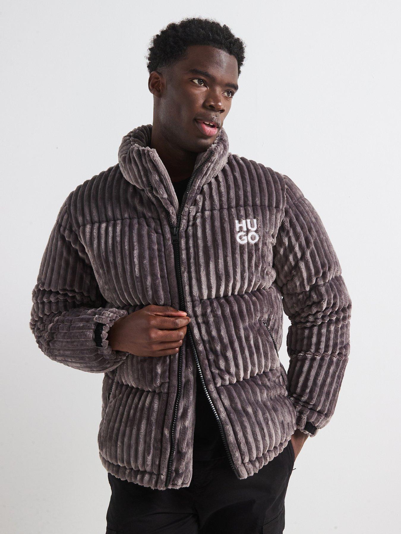 undefined Biron2442 Overblown Cord Padded Jacket - Grey