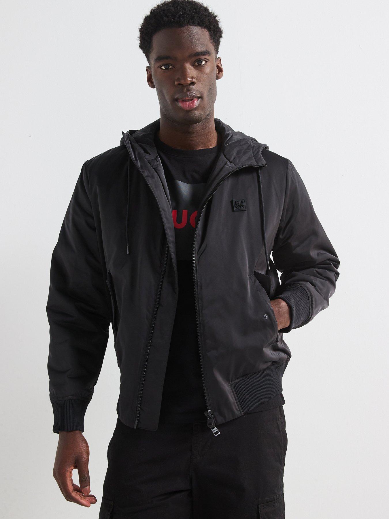 undefined Bernando2441 Hooded Bomber Jacket - Black