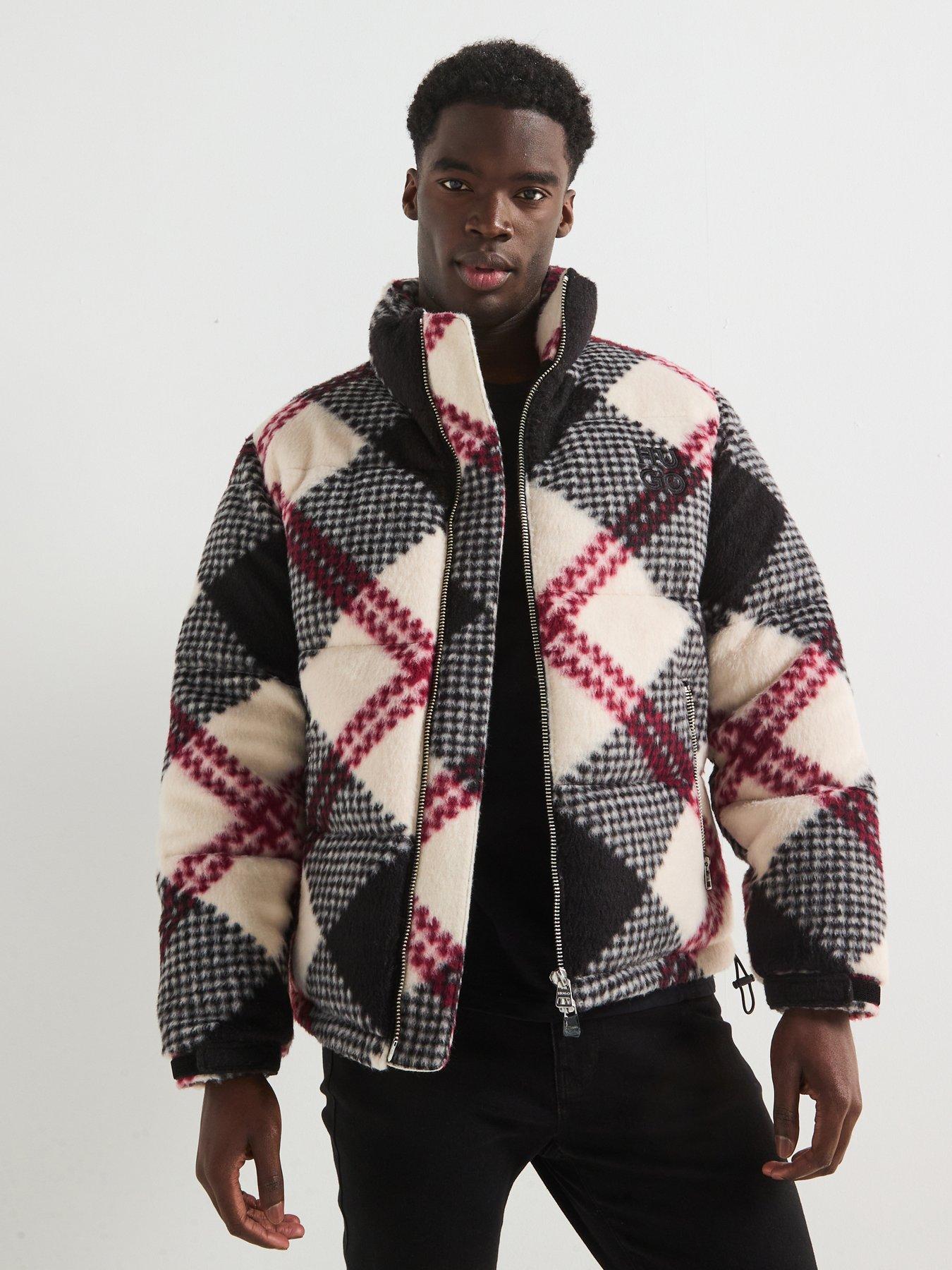 undefined Biron2443 Flannel Check Padded Jacket - Black/White