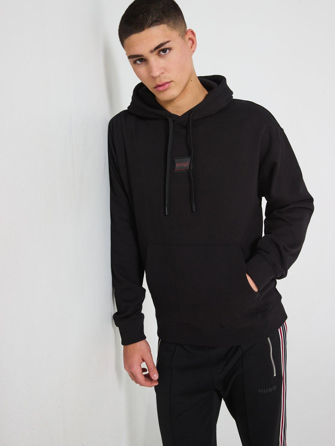undefined Dugojellow Logo Relaxed Fit Overhead Hoodie - Black
