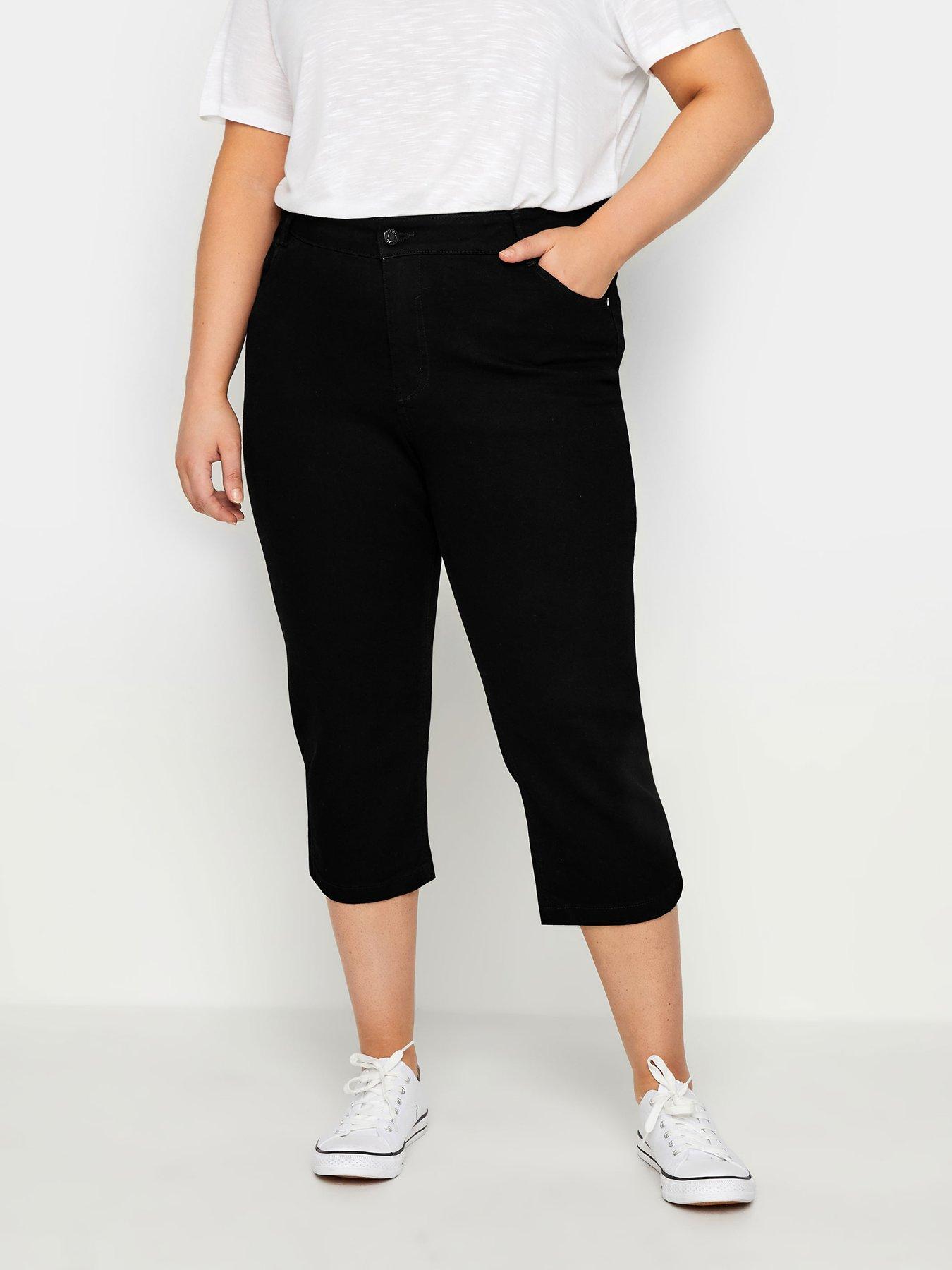 Evans Cropped Jeans Black Very