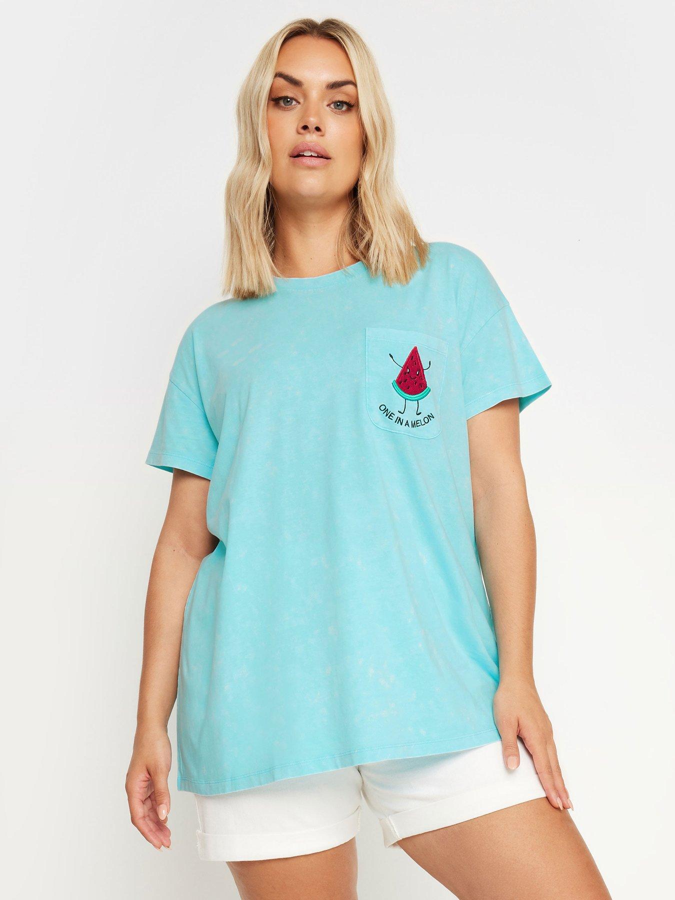 undefined Curve Placement Print T-shirt