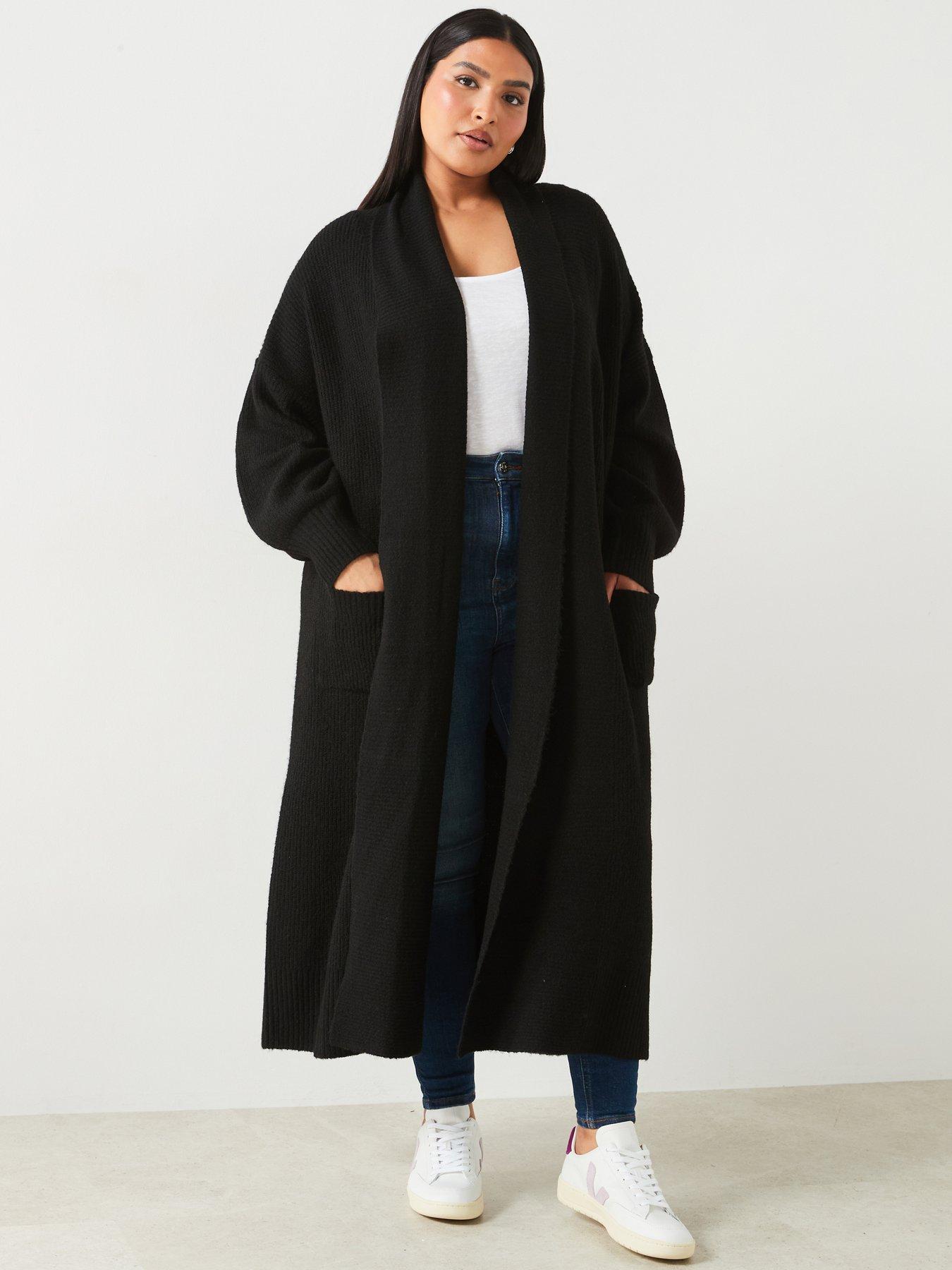 Black maxi cardigan best sale
