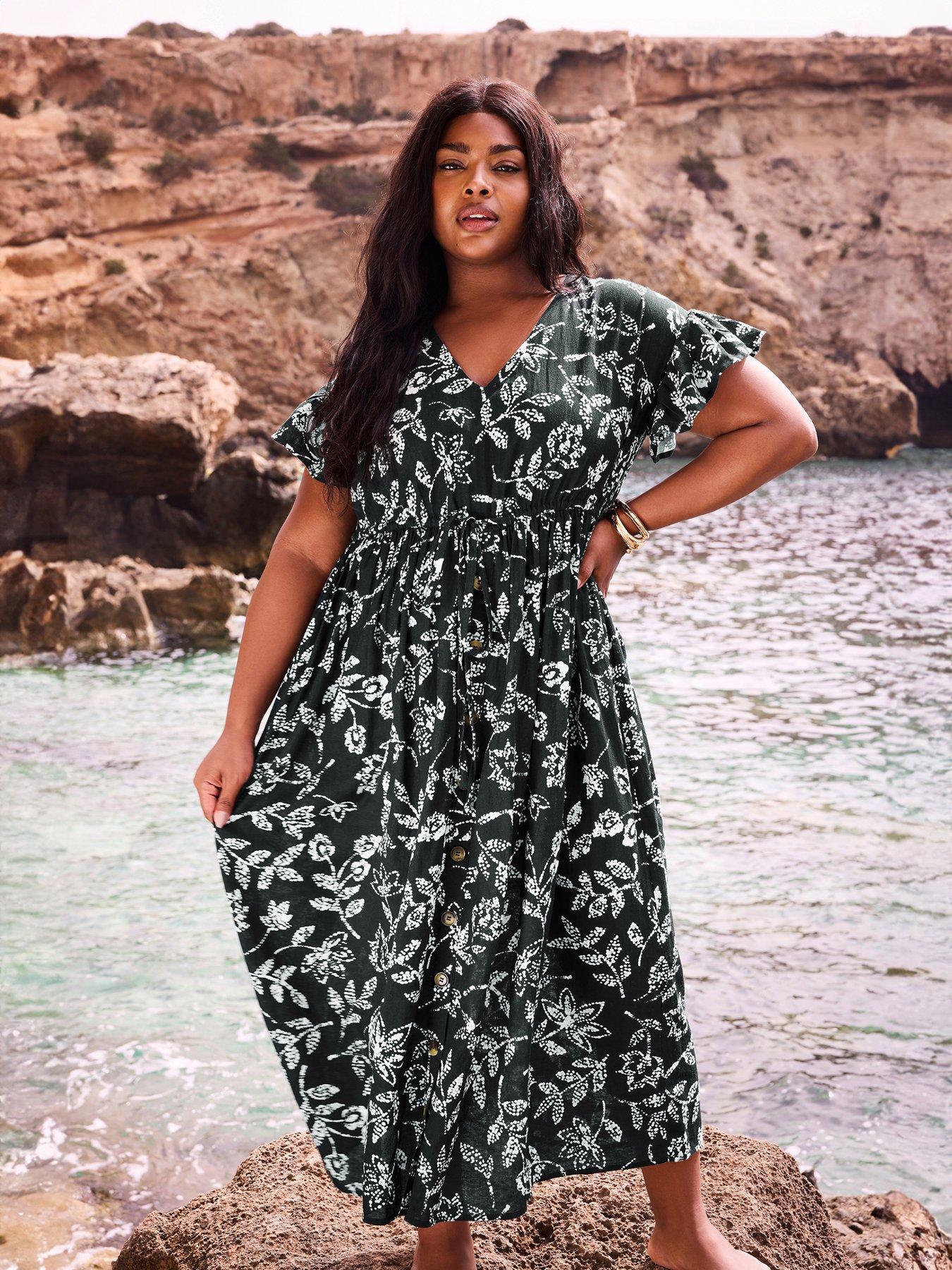 Yours Curve Boho Maxi Dress Black Very