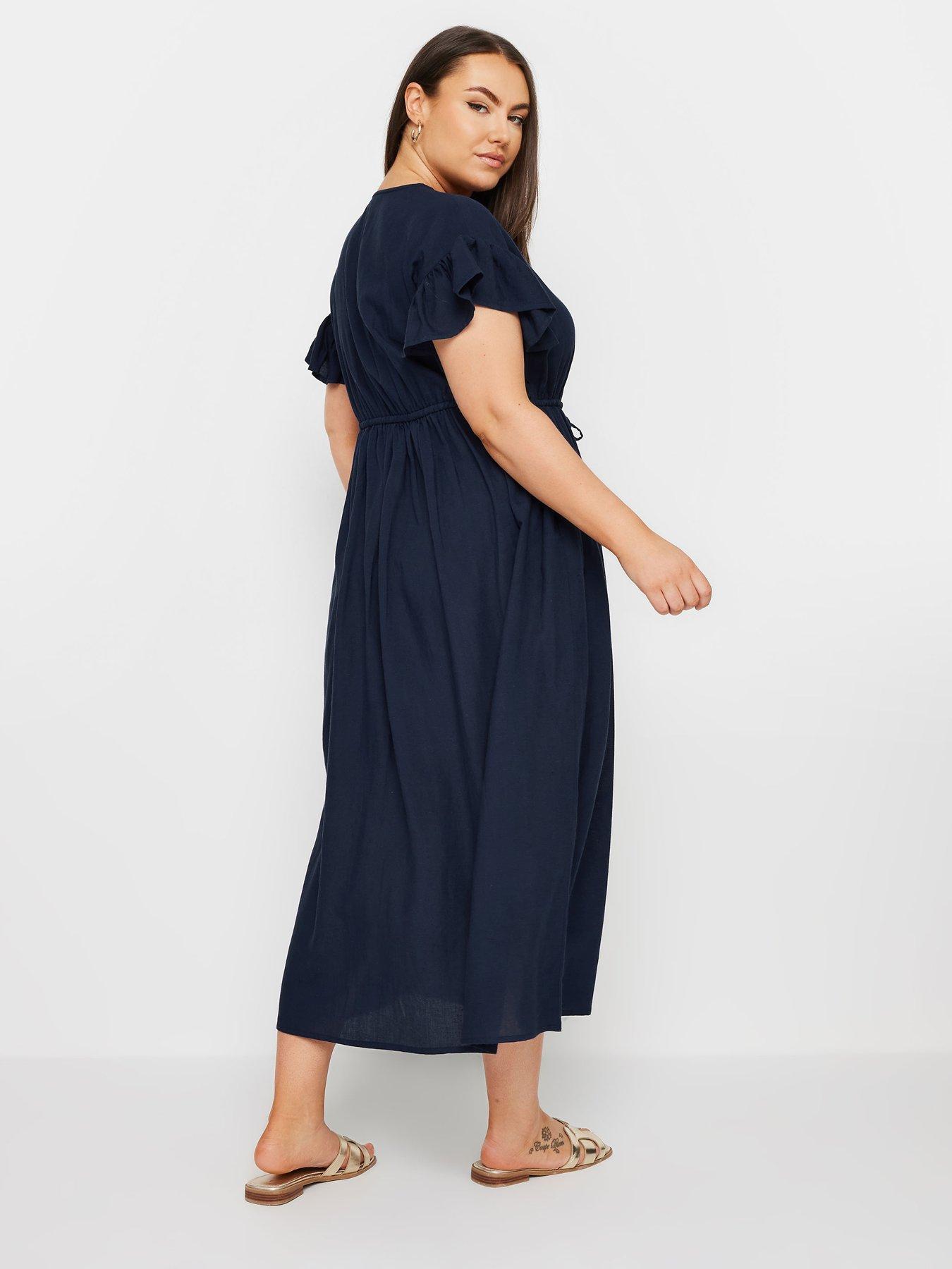 Image 2 of 4 of Yours Curve Boho Maxi Dress - Blue