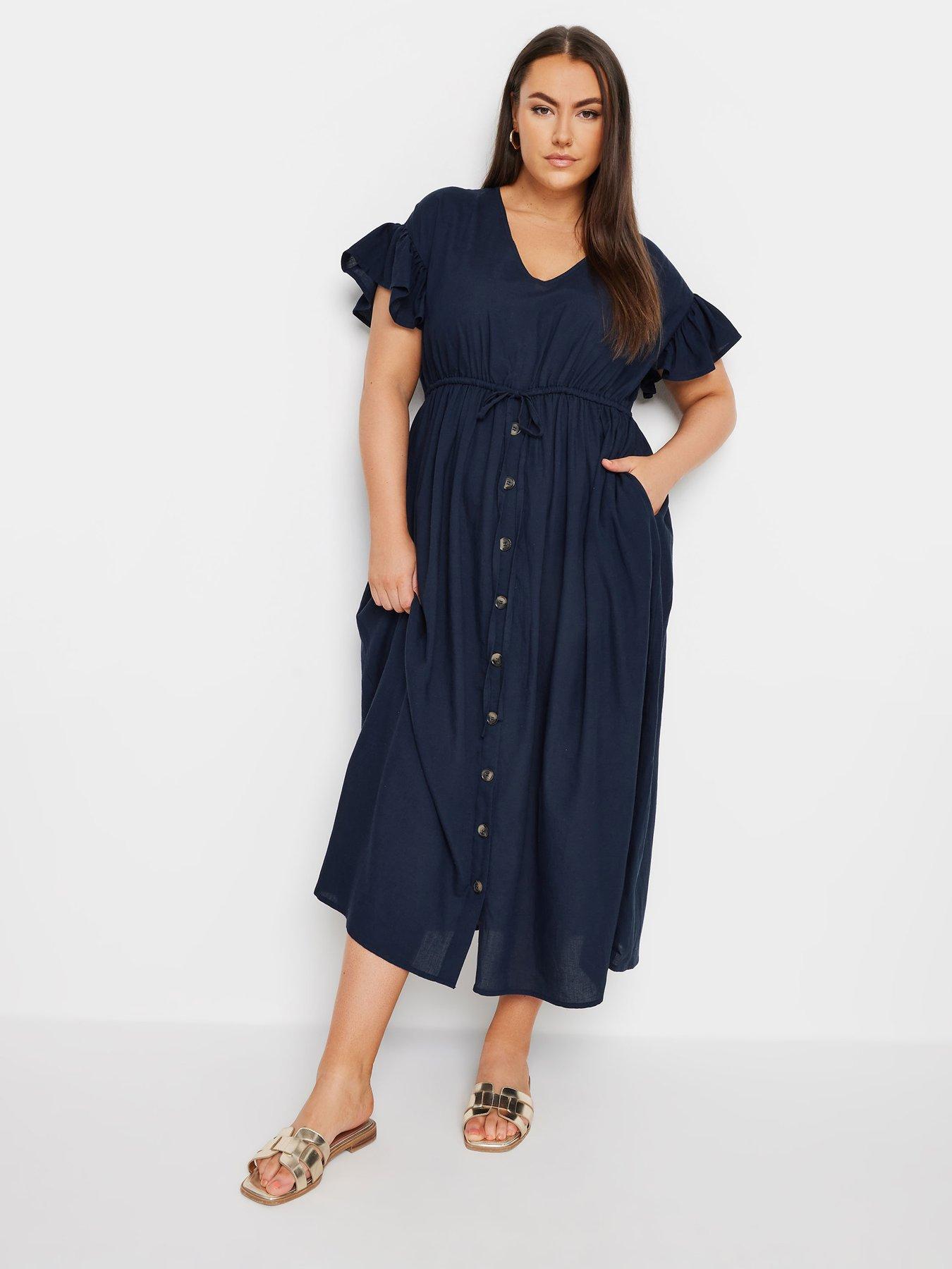 Image 3 of 4 of Yours Curve Boho Maxi Dress - Blue