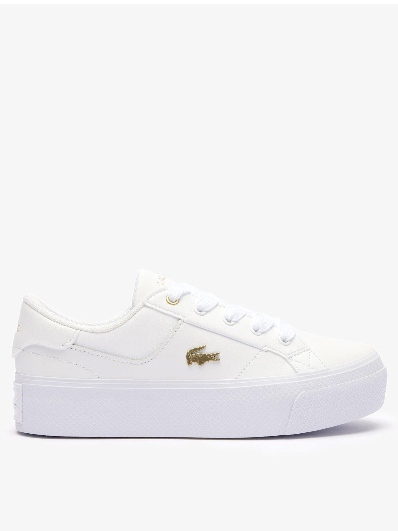 Lacoste white shoes sale best sale