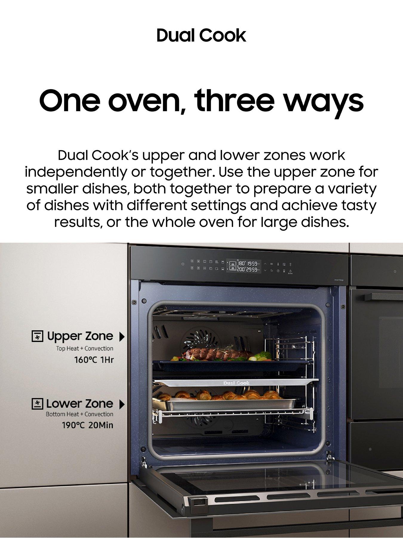Image 4 of 8 of Samsung Series 4 NV7B45305AS Dual Cook Flex Smart Oven with Pyrolytic Cleaning &ndash; A+ Rated - Stainless Steel