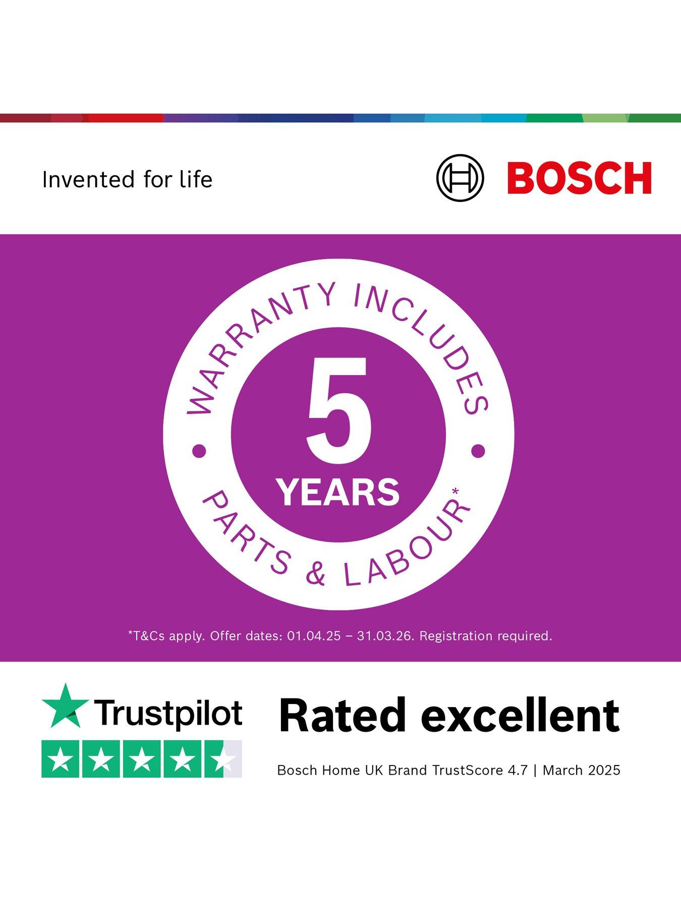 Image 7 of 7 of Bosch Series 4 SMV4HTX00G Fullsize&nbsp;13-Place Settings Integrated Dishwasher with Vario Flex baskets - Stainless Steel