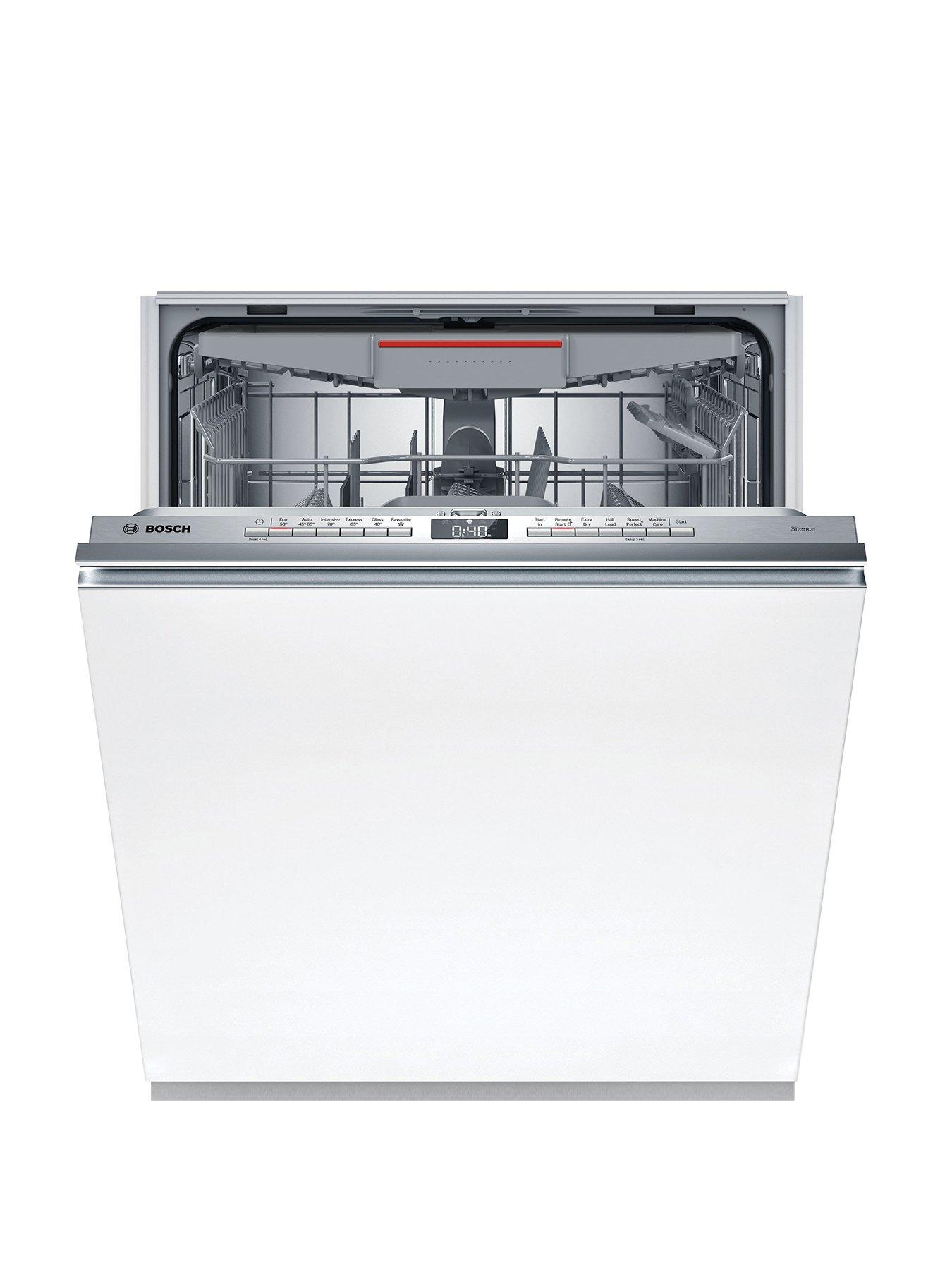 Bosch Series 4 SMV4HVX00G Fullsize, 14-Place Settings Integrated Dishwasher - 6 programmes, Vario Flex baskets, Vario Drawer, 5 options, Info Light, 46dB, 9L - Stainless Steel