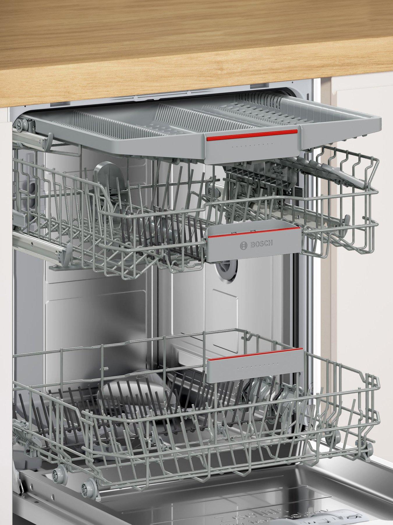 Image 4 of 7 of Bosch Series 6 SMV6ZCX10G Fullsize 14-Place Settings Integrated Dishwasher with Vario Flex baskets, Vario Drawer, Time Light - Stainless Steel