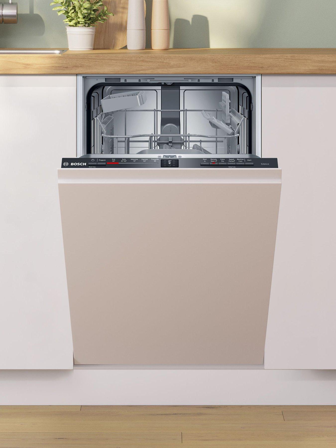 Image 3 of 7 of Bosch Series 2 SPV2HKX42G 45cm Wide&nbsp;Slimline, 10-Place Settings Integrated Dishwasher - 5 programmes, Vario baskets, 4 options, Info Light, 3/6/9hr time delay, 48dB, 8.9L - Black