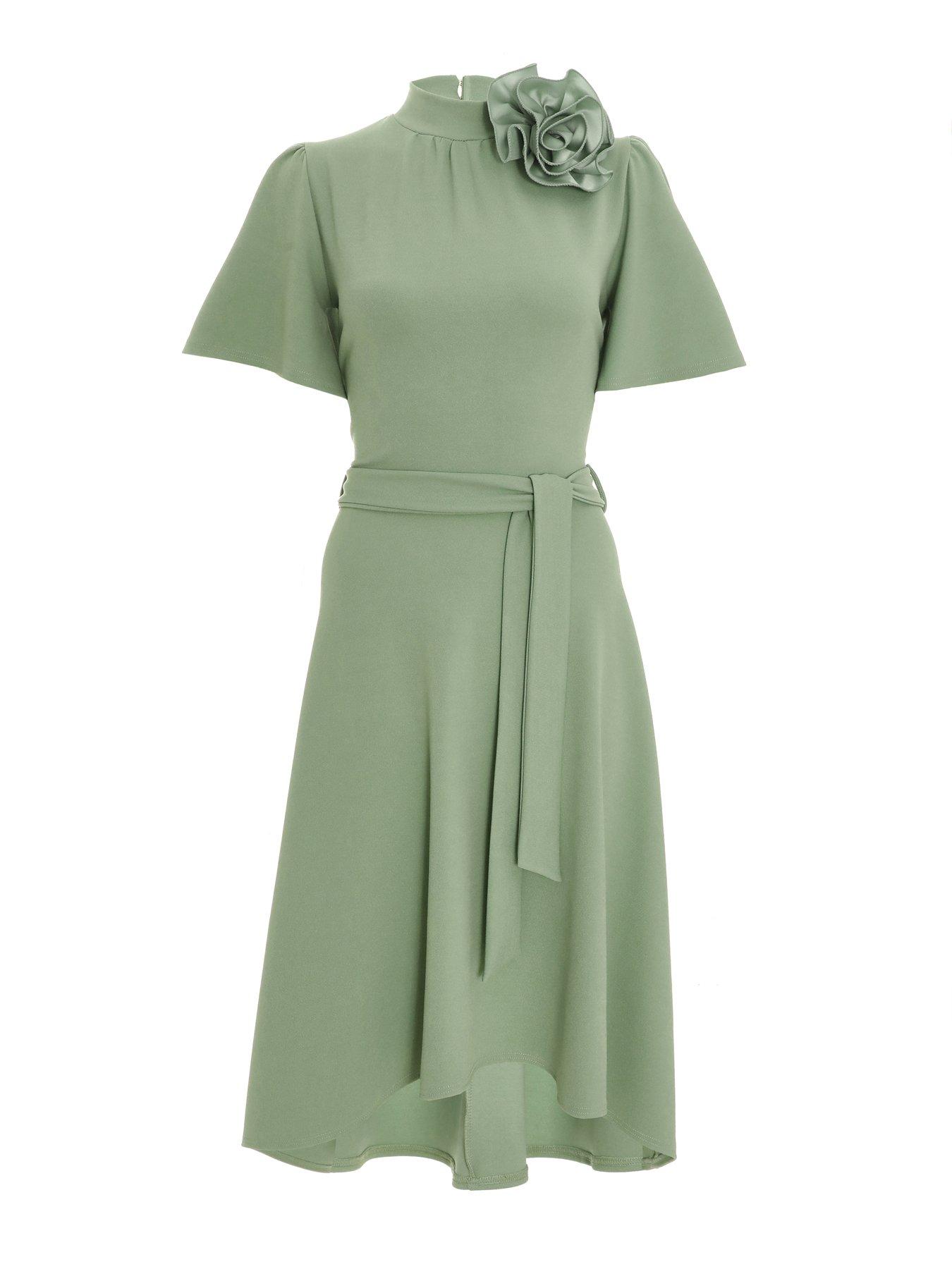 quiz sage green dress Realisation Par Gia Long Sleeve Maxi Dress