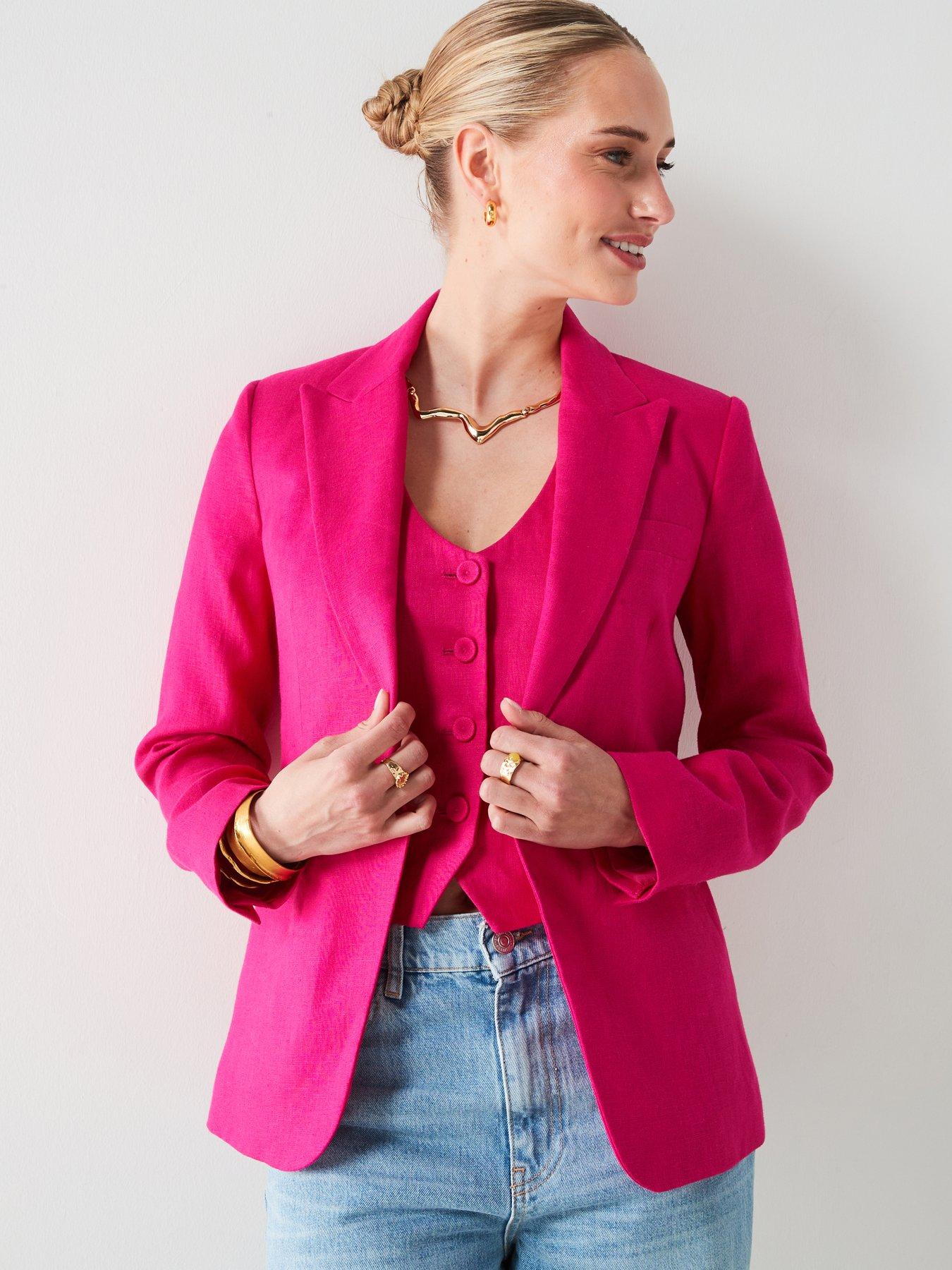 Pink Blazer Suit Jacket