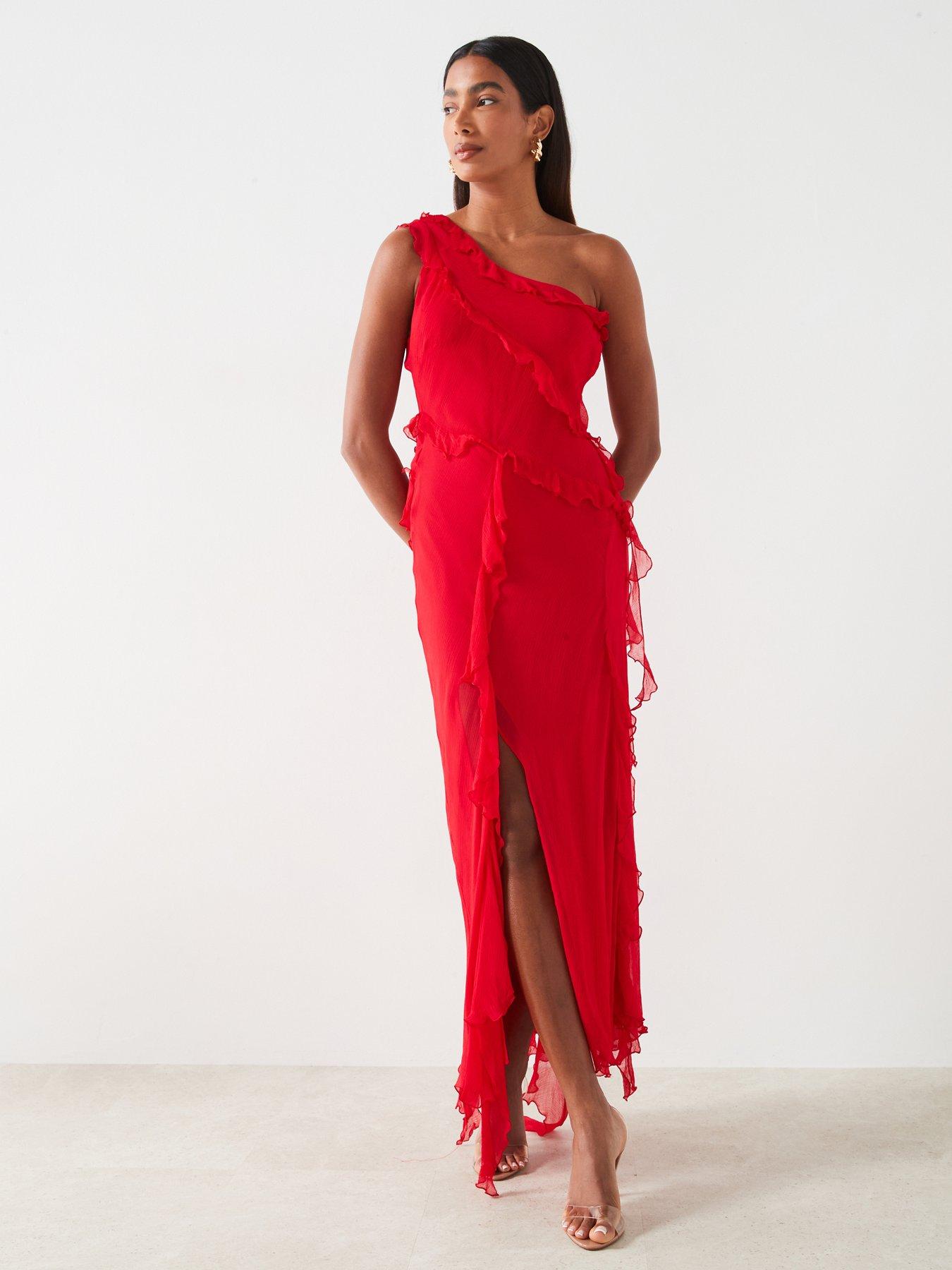 Mango red maxi dress hotsell