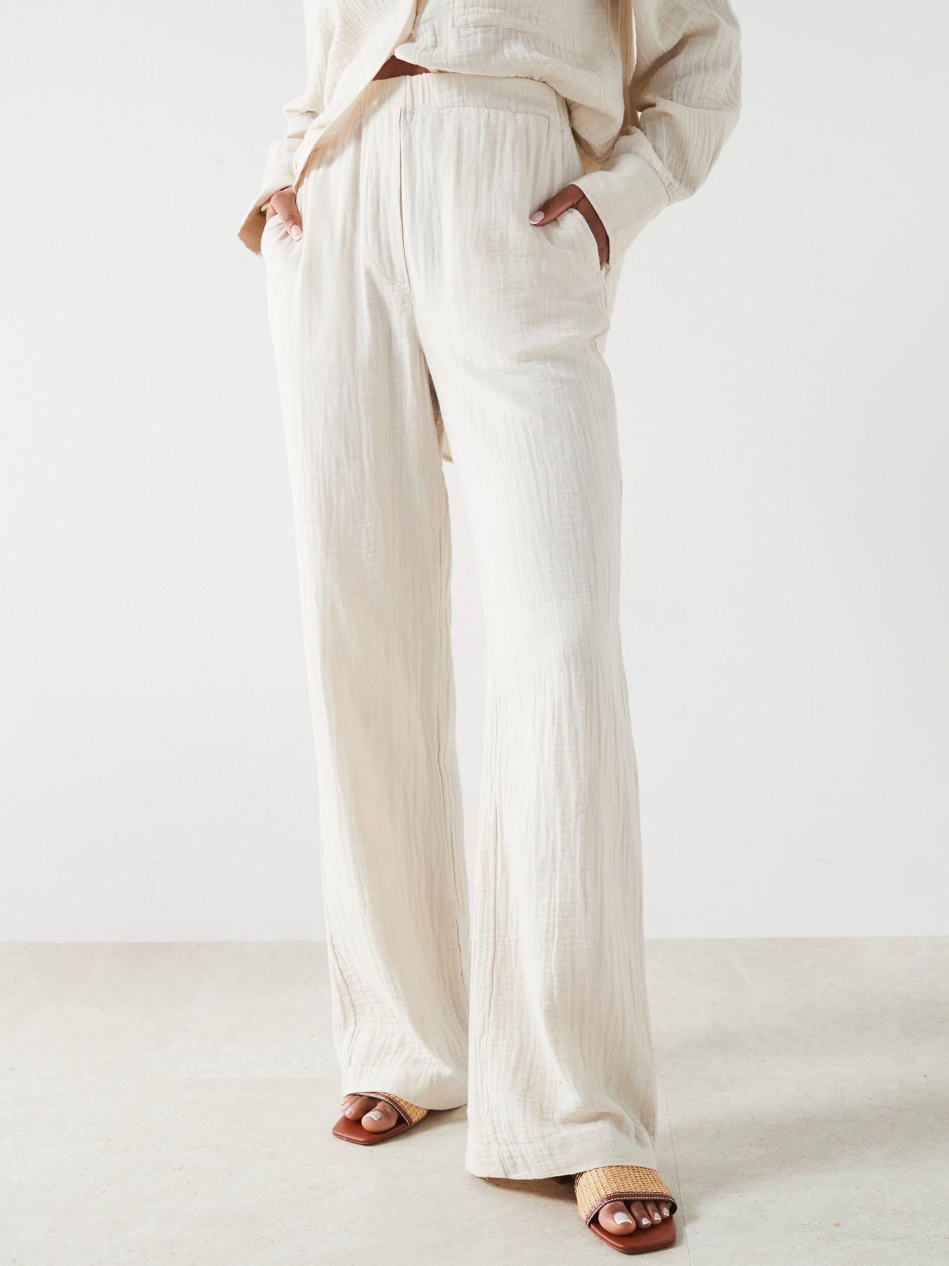 Mango wide leg pants best sale