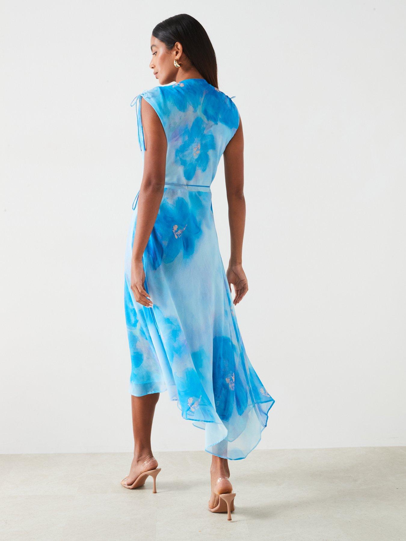 Wrap Dress Blue Floral