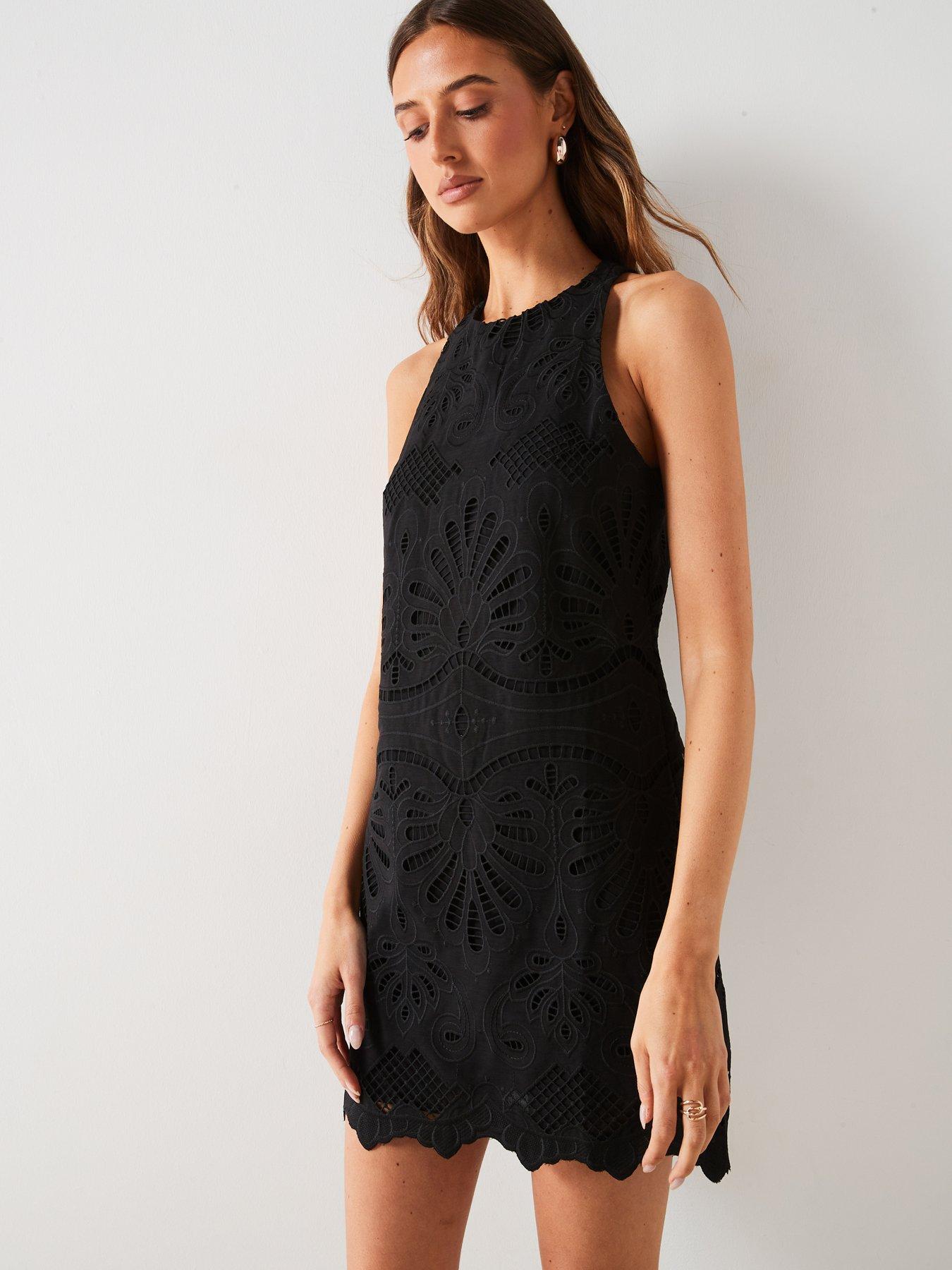 Mango Embroidered Short Dress | Very.co.uk