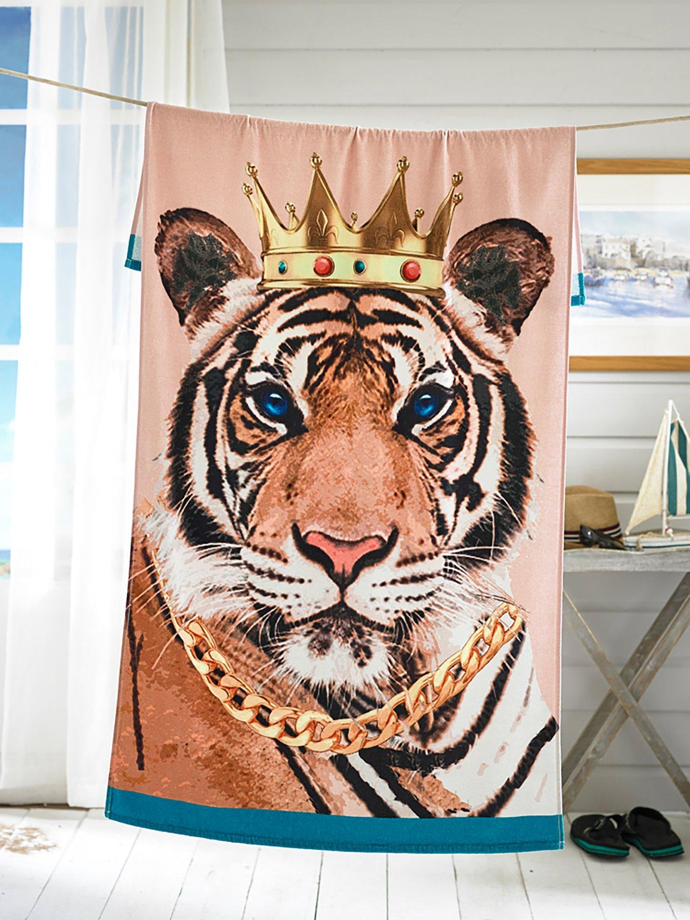 Product photograph of Deyongs Tiger Beach Towel from very.co.uk