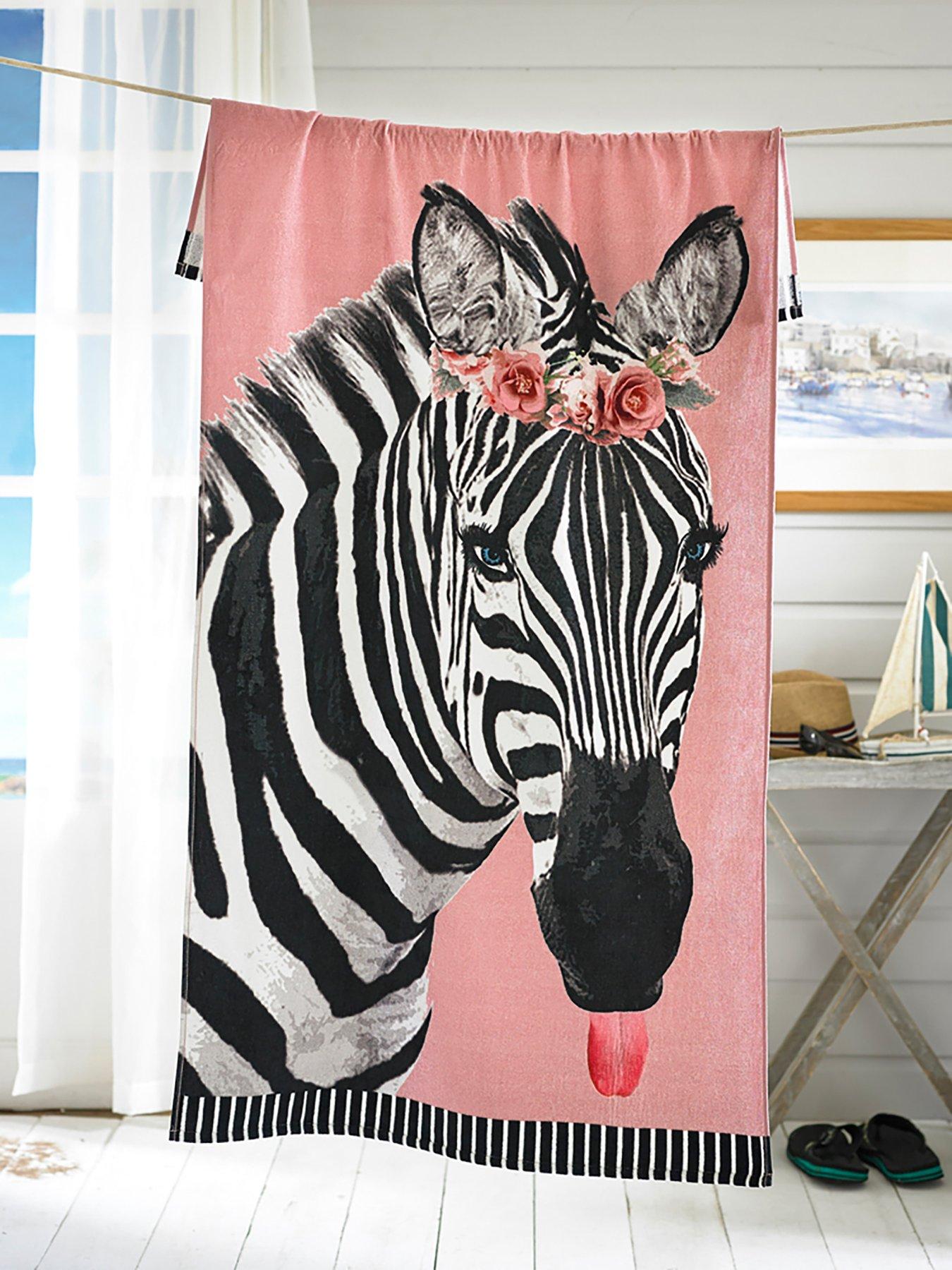 Product photograph of Deyongs Zebra Beach Towel from very.co.uk