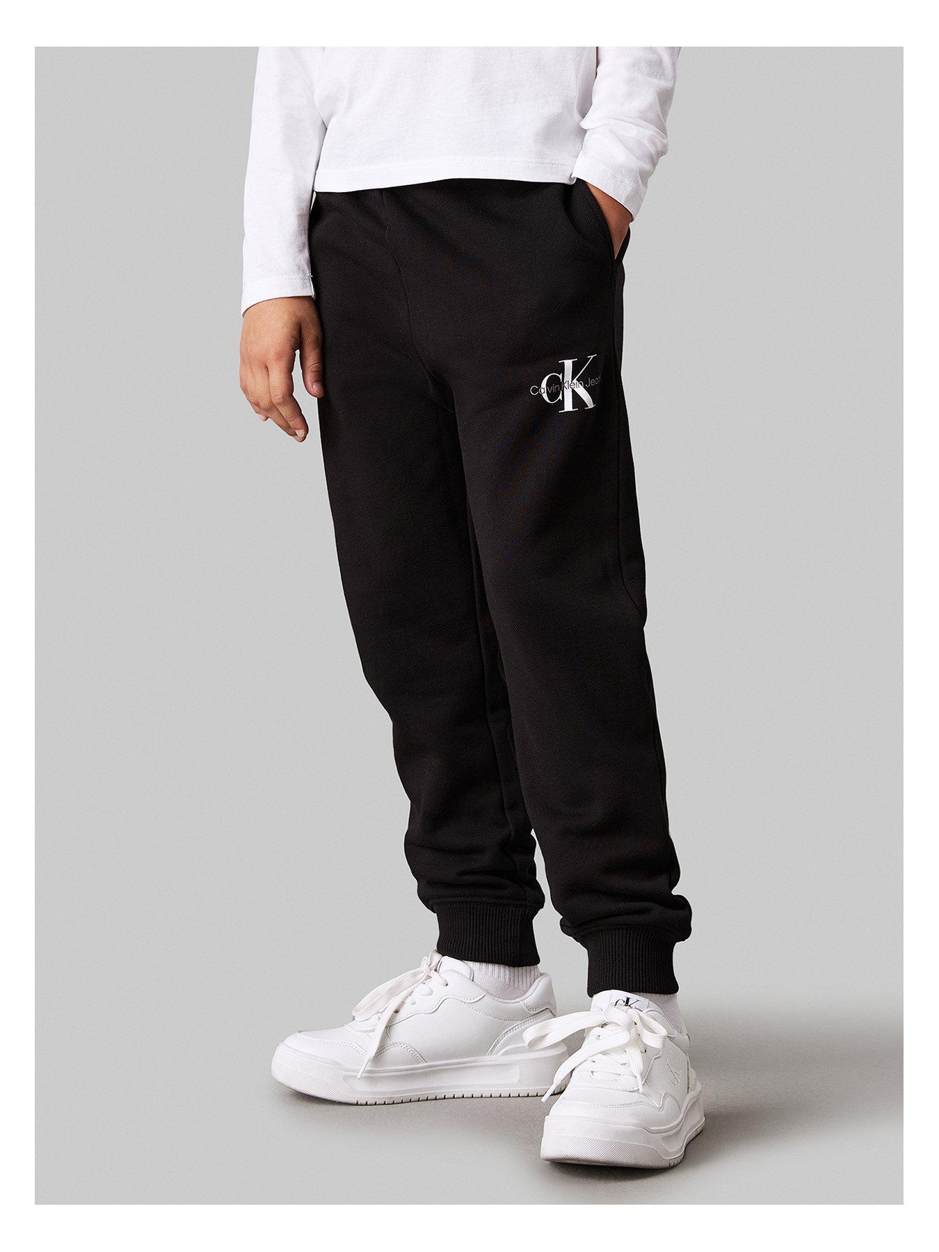 Calvin Klein Jeans Kids Monogram Logo Sweatpants - Black