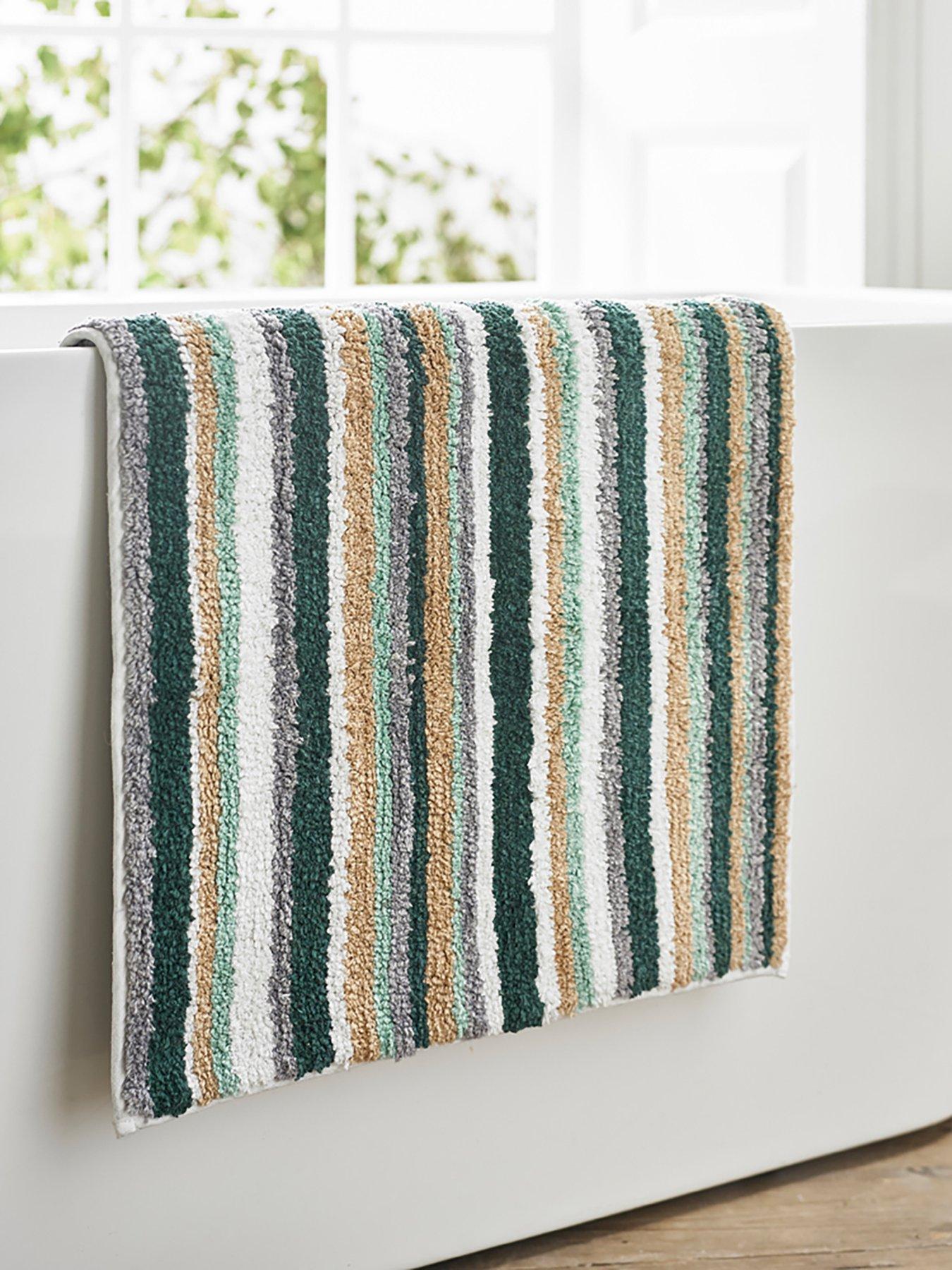 Product photograph of Deyongs Hanover Stripe Bath Mat from very.co.uk