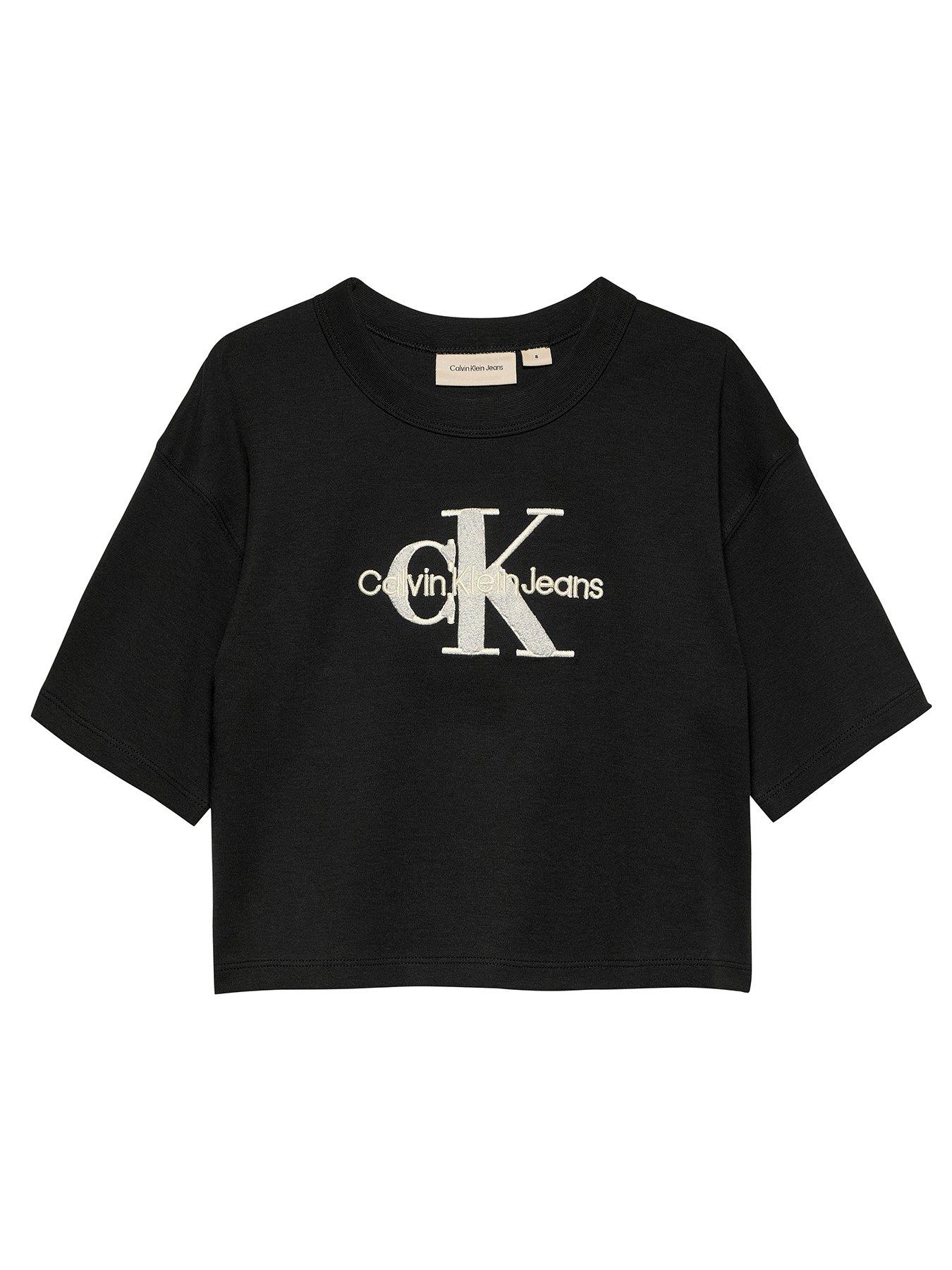 undefined Girls Teddy Monologo Short Sleeve T-shirt - Black