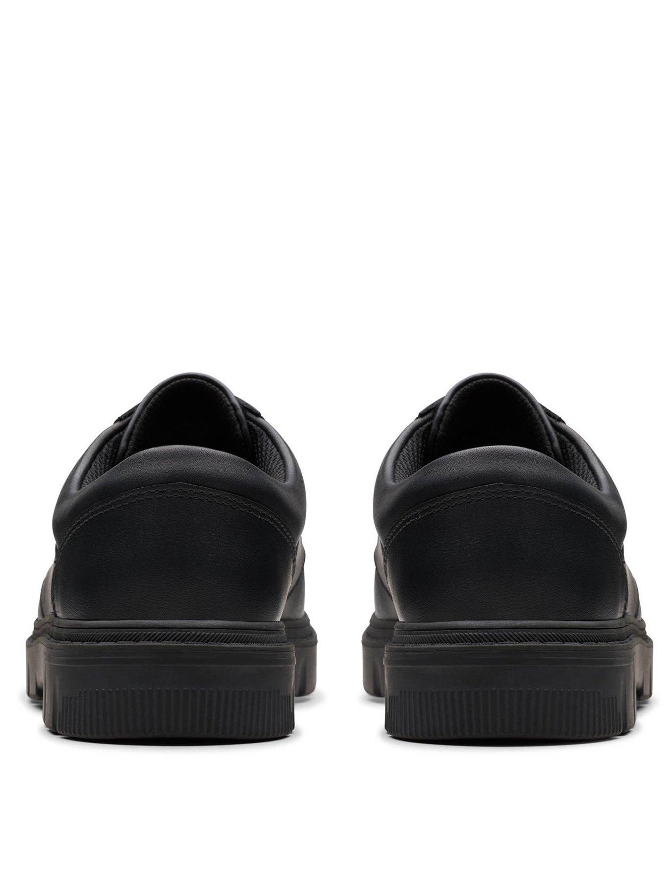 Clarks Lorcam Edge Y – Scarpe Con Lacci Per Bambini E Ragazzi, Pelle Resistente E Fodera Antibatterica