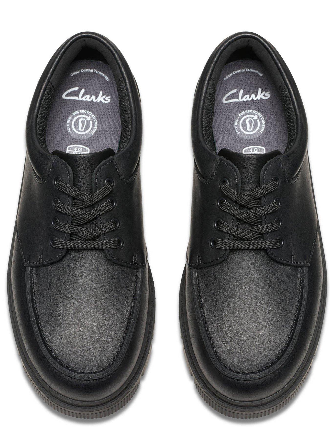 Image 4 of 6 of Clarks Youth Lorcam Edge Lace Leather School Shoe