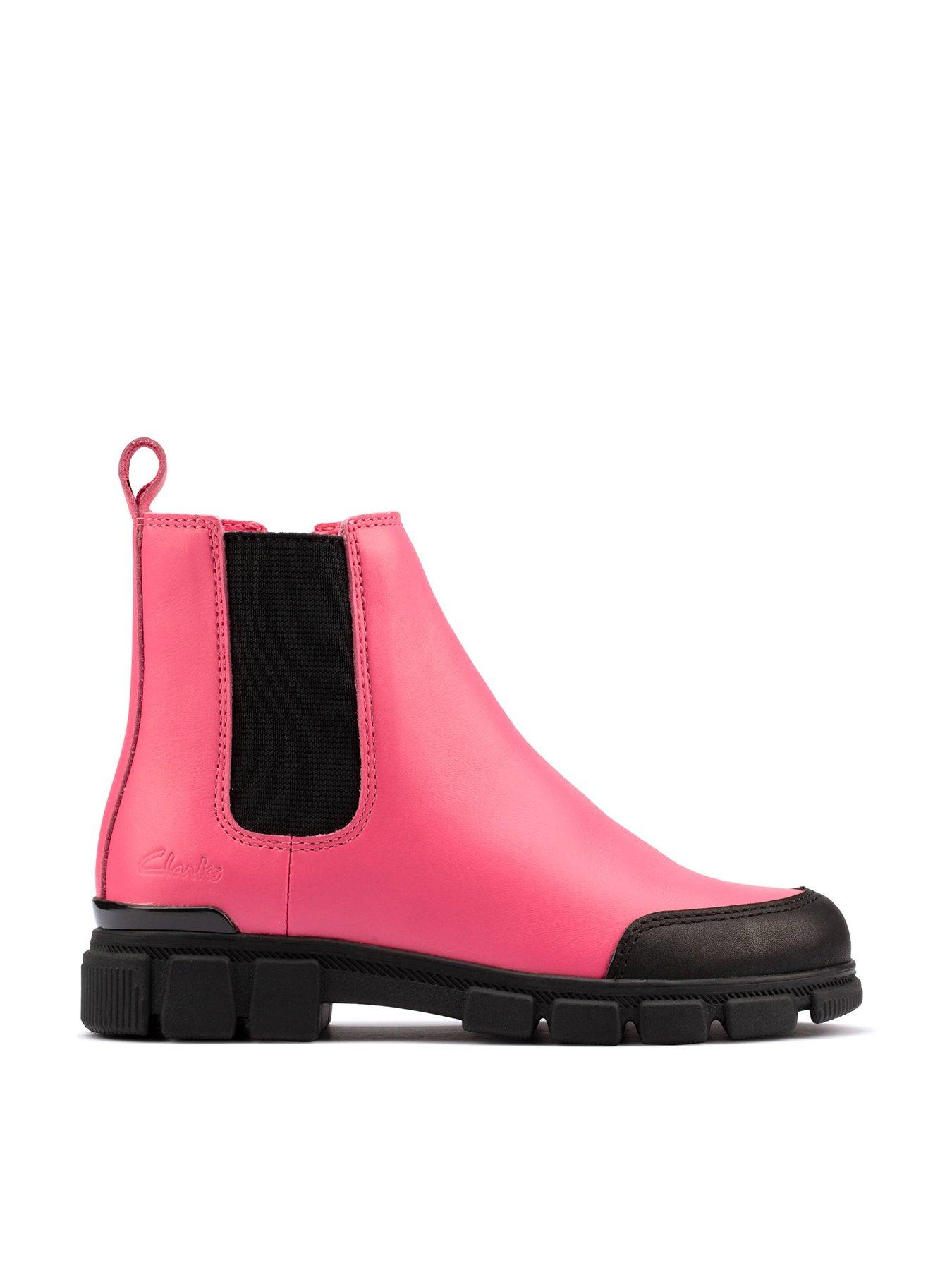 undefined Kids Evyn Chelsea Bright Pink Ankle Boot