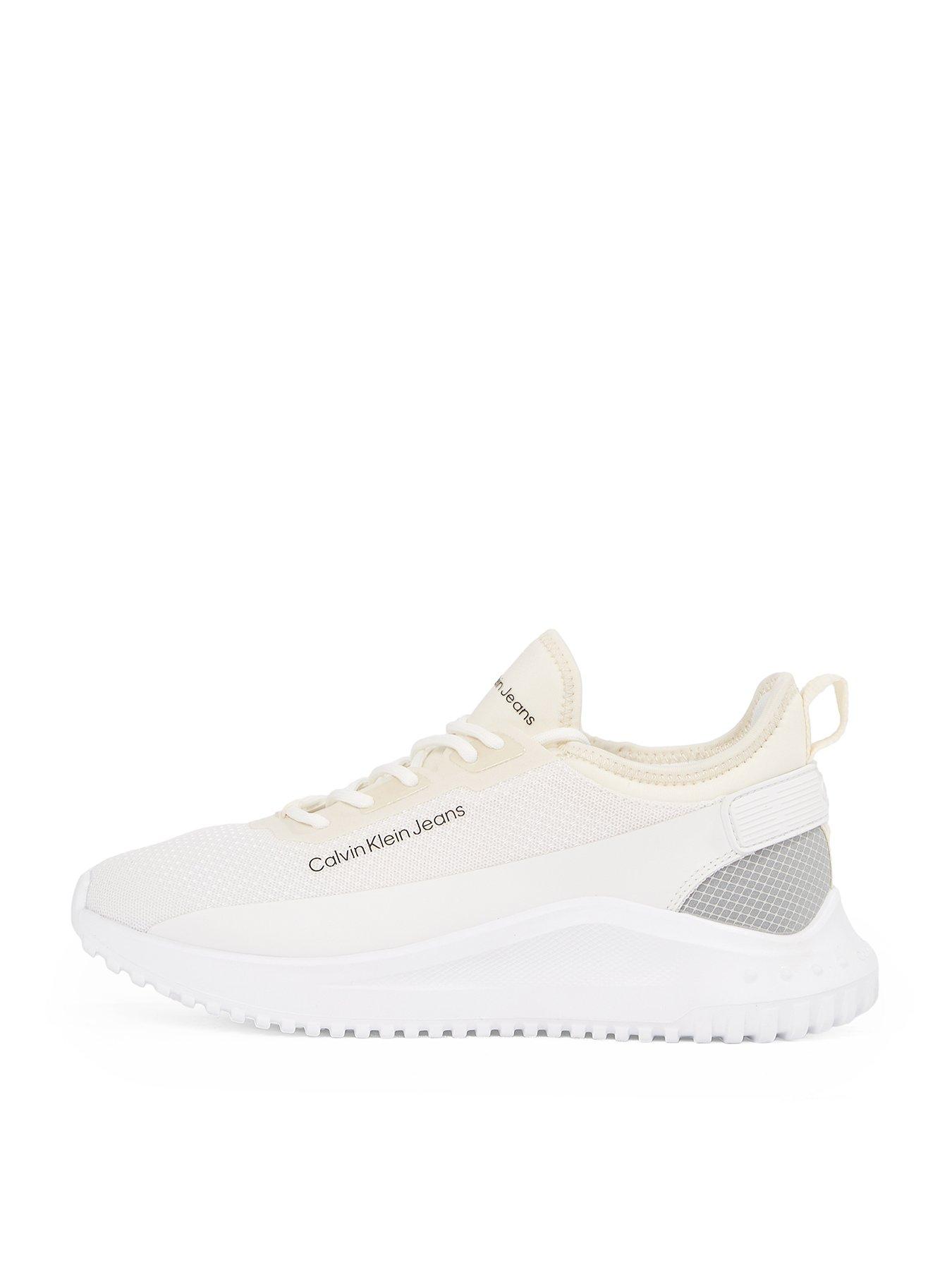 White calvin klein trainers sales