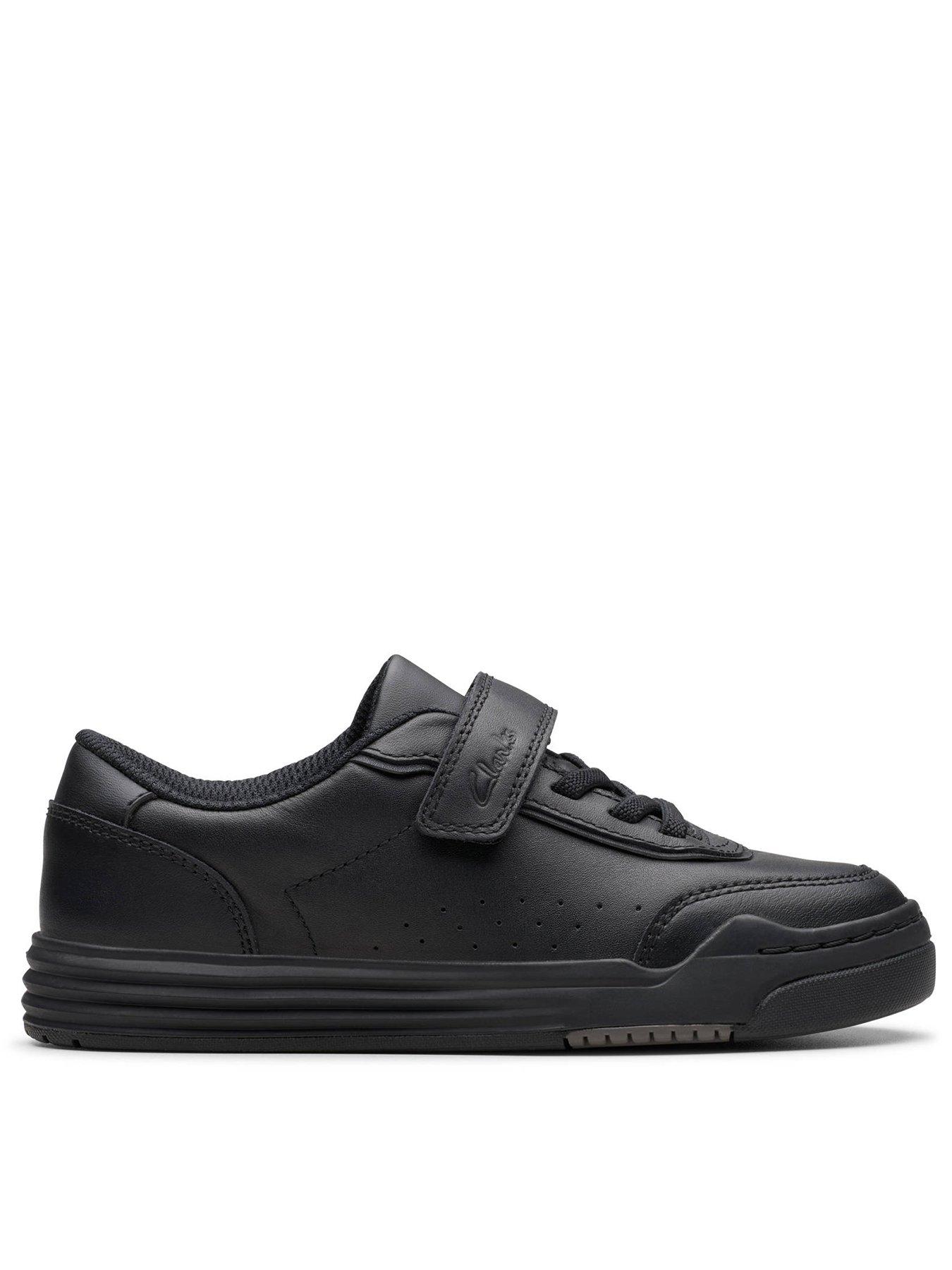 undefined Kids Urban Bright Strap And Lace Leather School Shoe