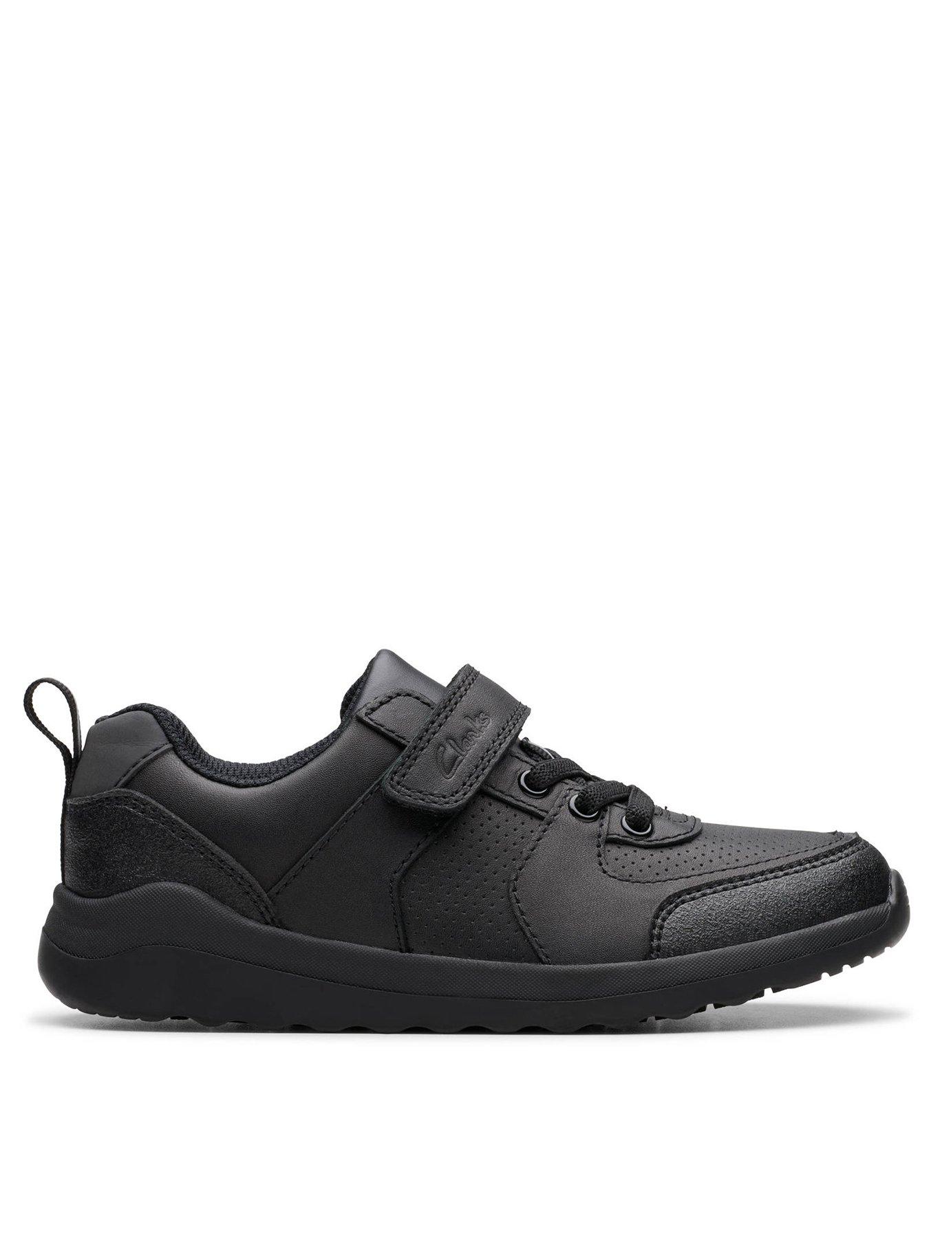 Clarks Kids Daze Bright Leather School Shoe - Black