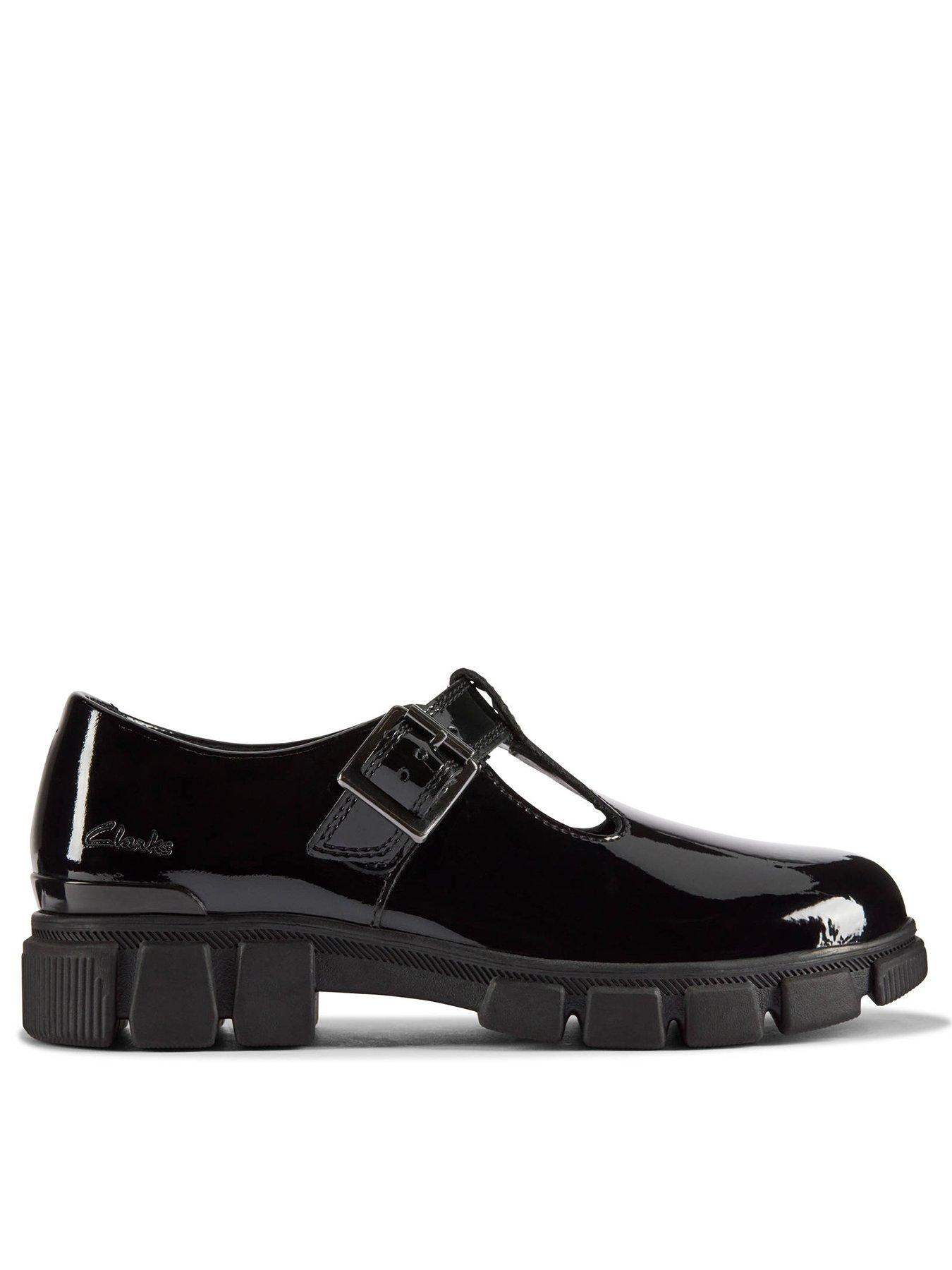 undefined Kids Evyn Bar T-bar Patent Leather School Shoe