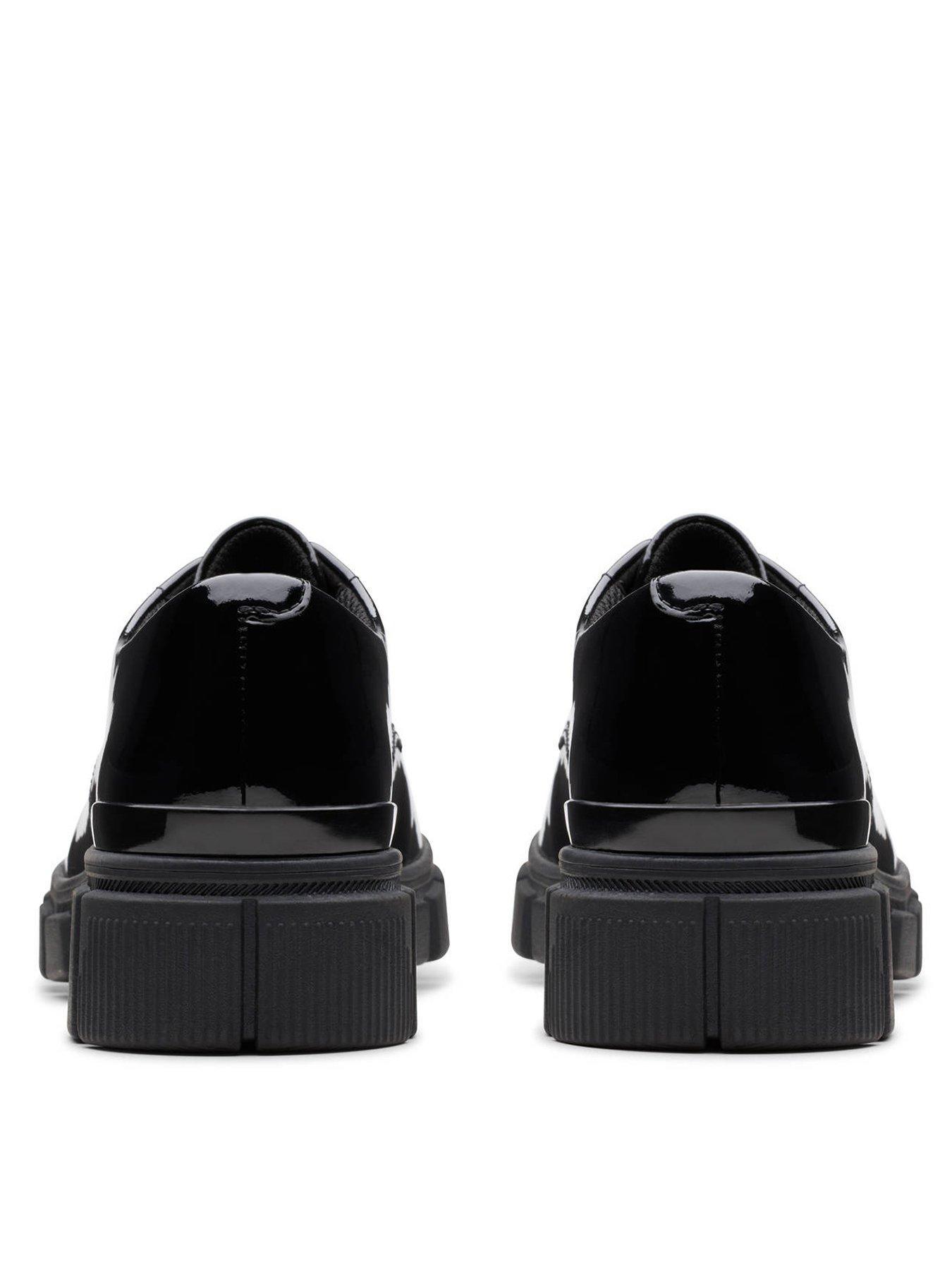 Image 3 of 6 of Clarks Kids Evyn Lace Patent Leather School Shoe