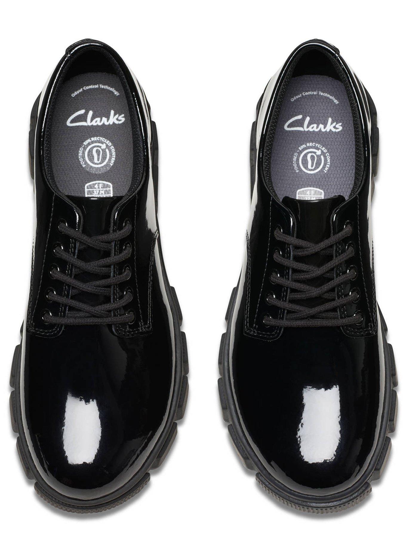 Image 4 of 6 of Clarks Kids Evyn Lace Patent Leather School Shoe