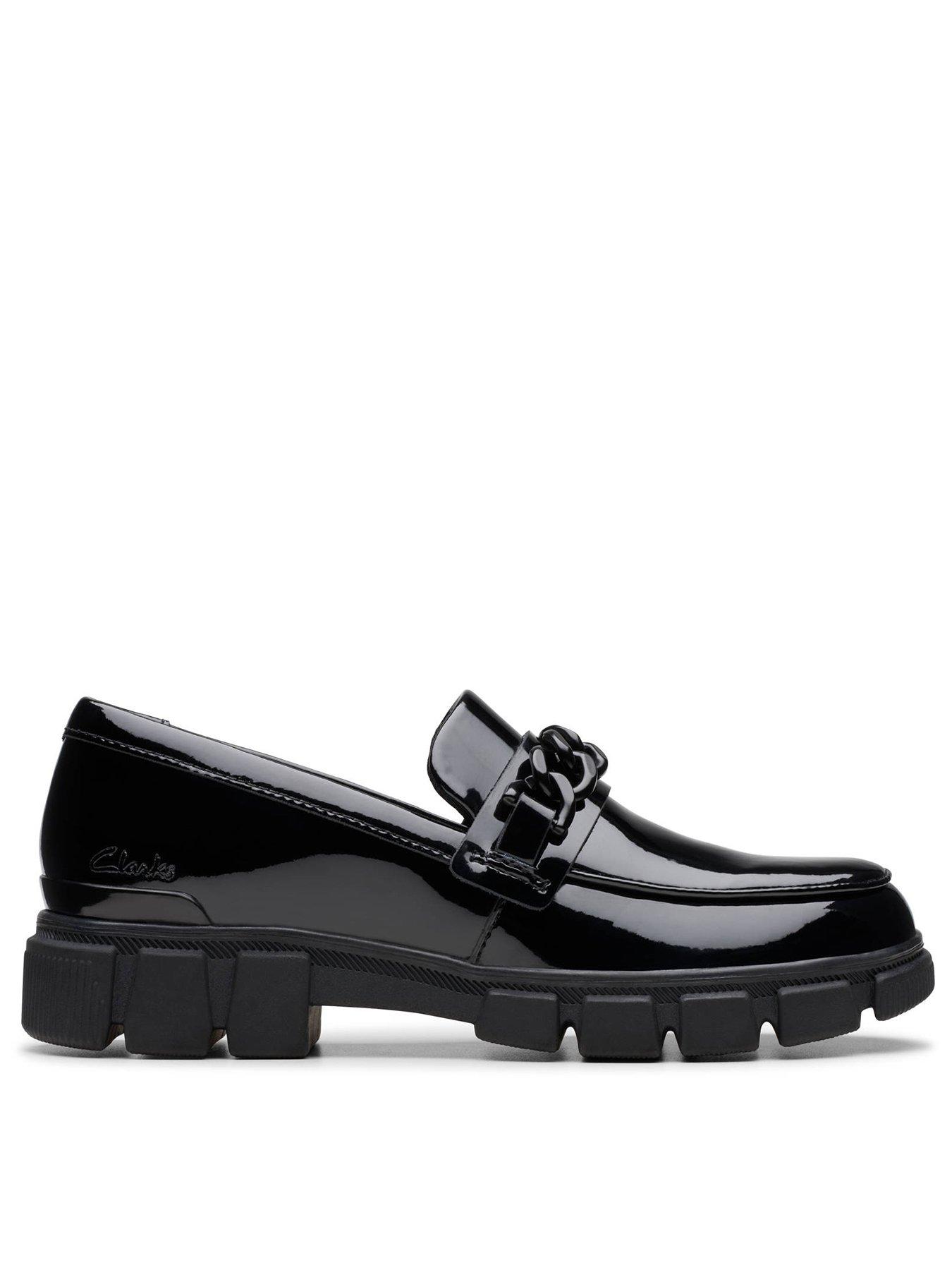 Clarks patent leather loafers hotsell