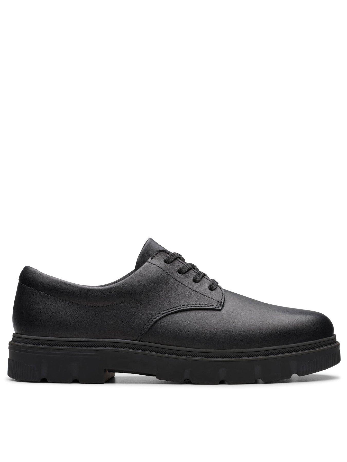 undefined Youth Lorcam Loop Lace Leather School Shoe