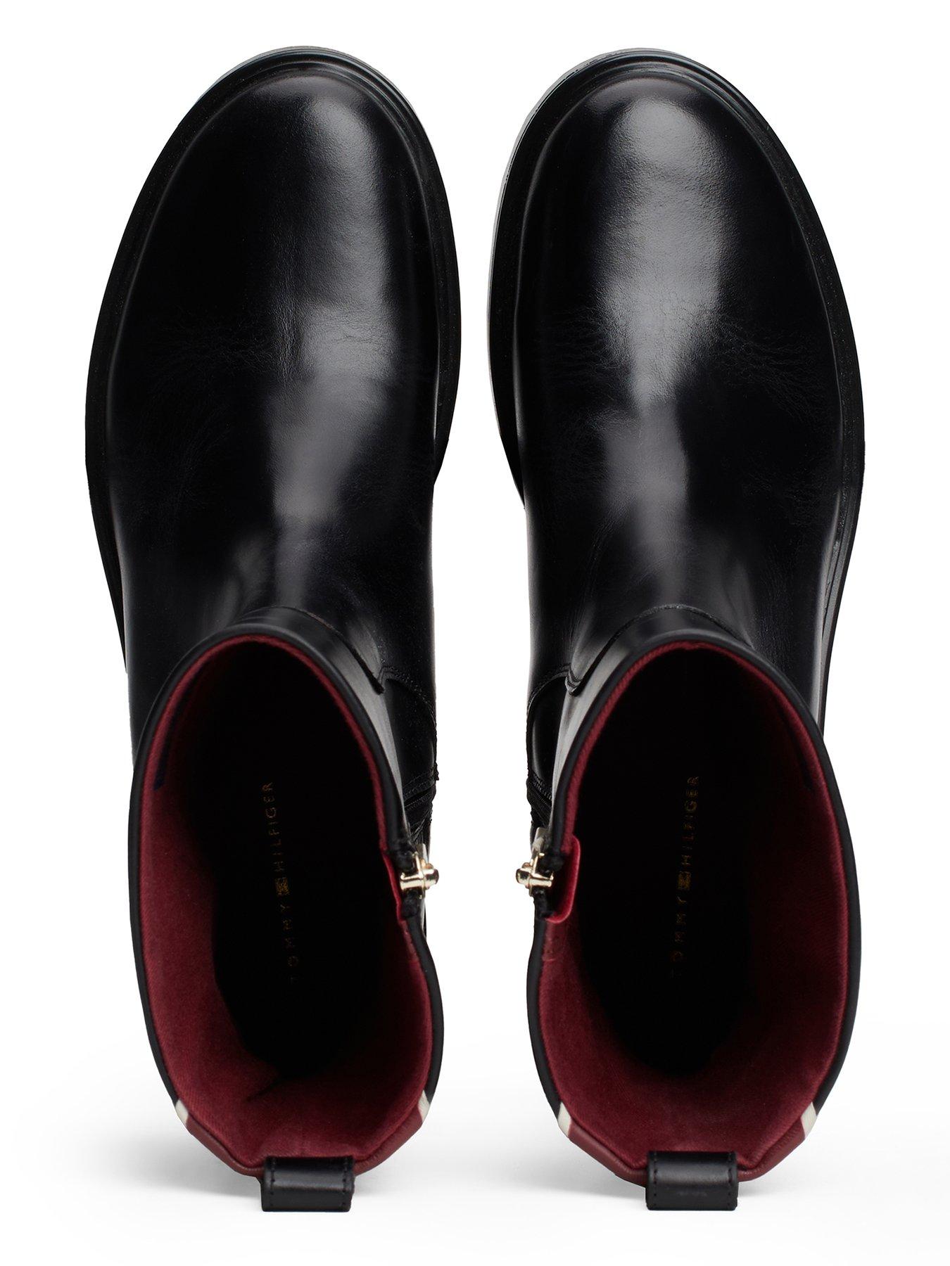 Tommy hilfiger leather ankle boots top