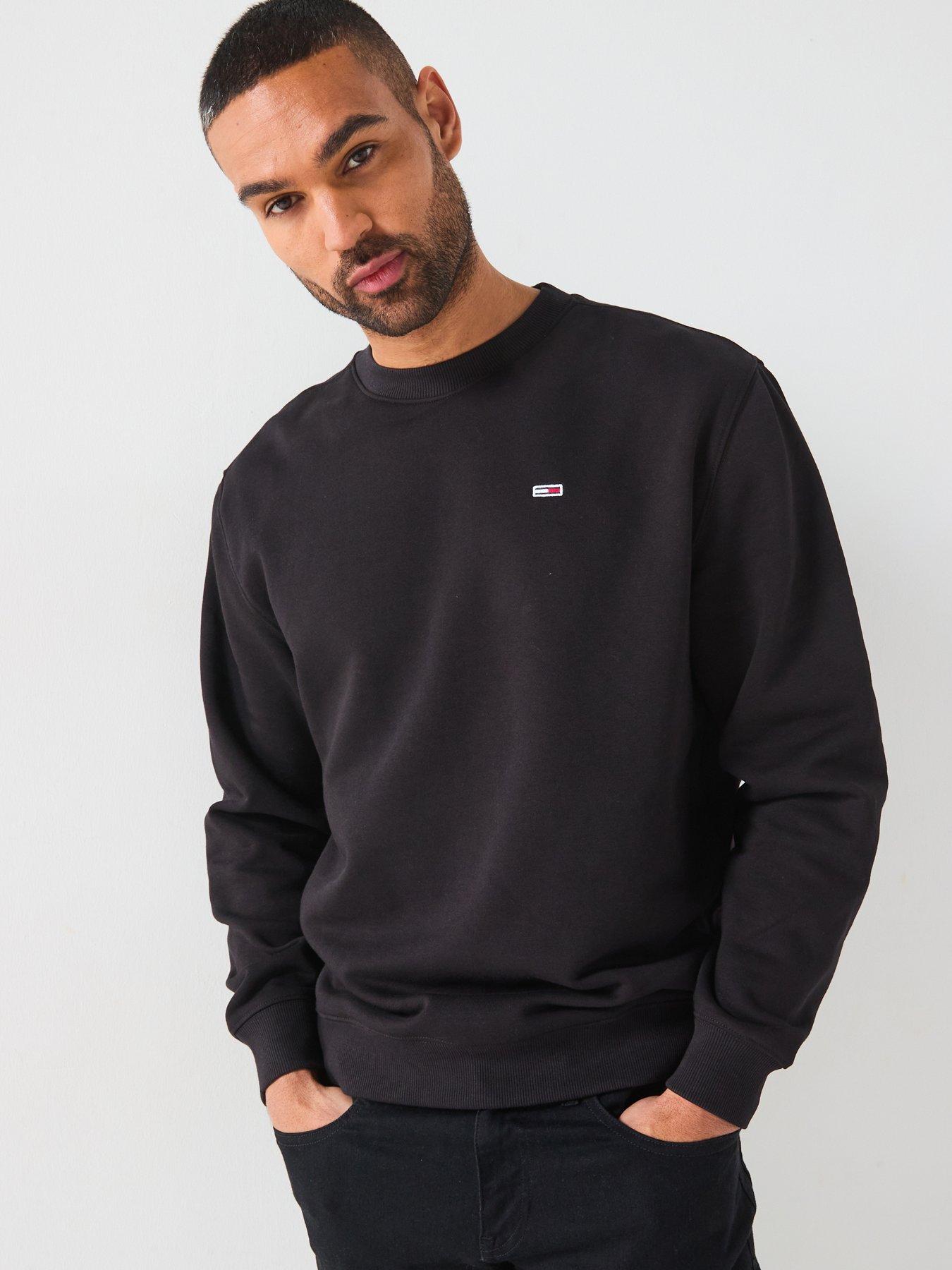 Tommy Jeans Flag Crew Sweat - Black